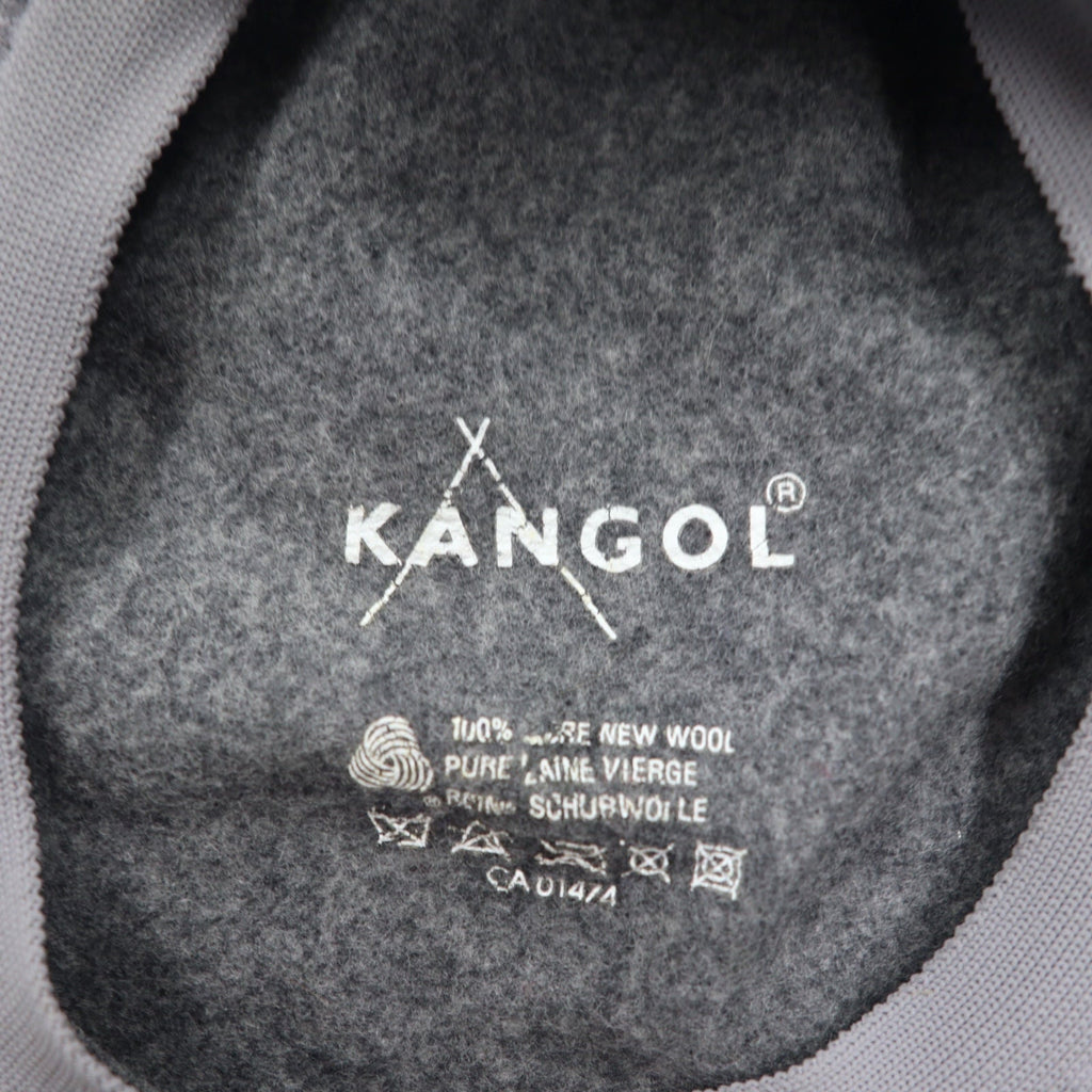 KANGOL ハンチング キャップ L グレー ウール 0258