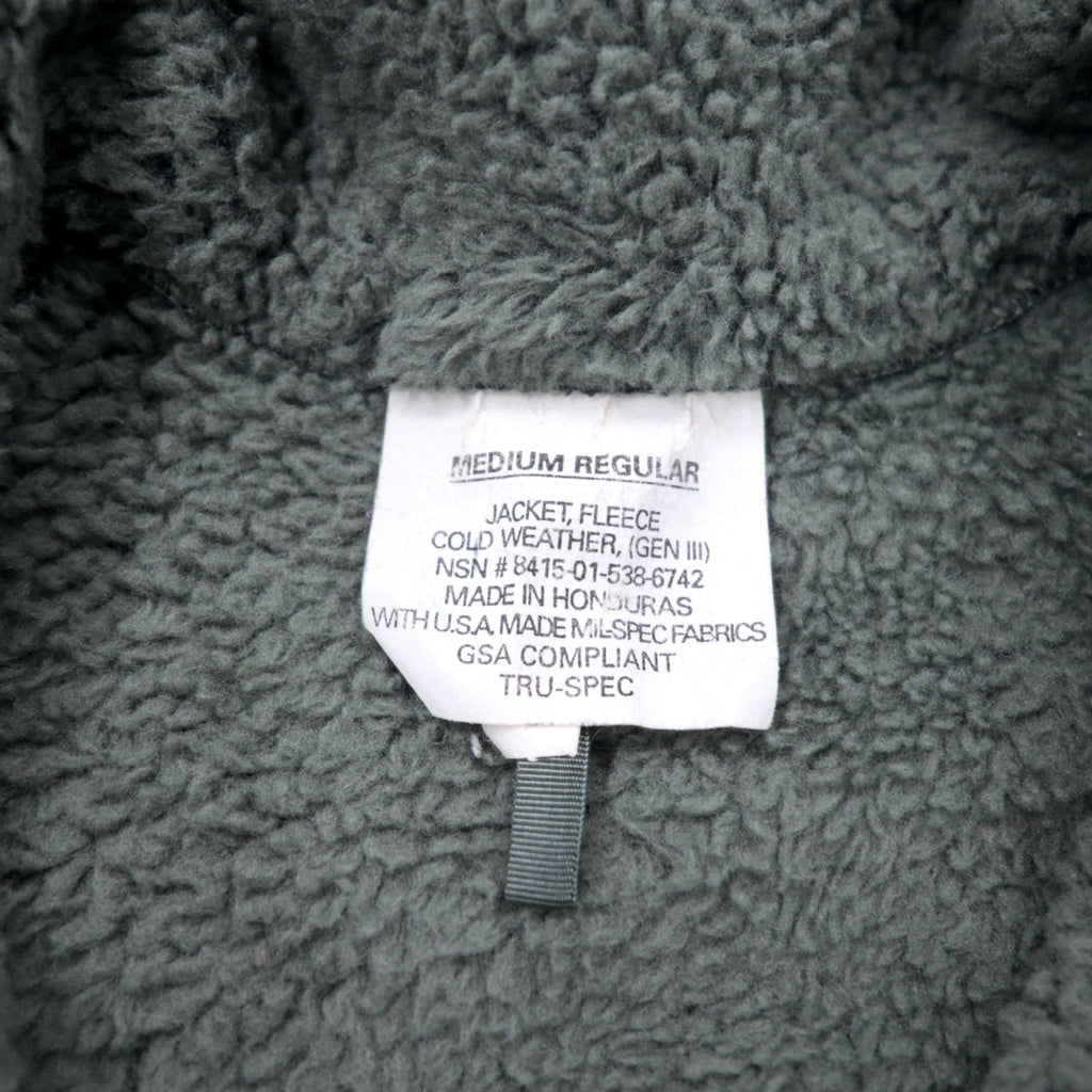 US ARMY 米軍 ECWCS GEN III POLARTEC LEVEL 3 フリースジャケット M カーキ ポリエステル ミリタリー 8415-01-538-6742 GSA COMPLIANT