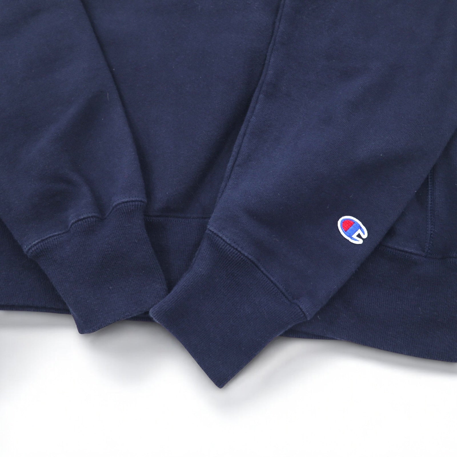 Champion Reverse Weave Felpa con cappuccio pullover 3XL blu navy cotone interno felpato HOUSTON logo ad arco etichetta blu singola riedizione Prodotto in Honduras