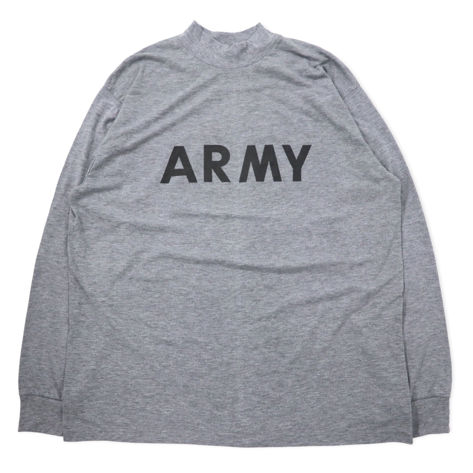 US ARMY 米軍 IPFU トレーニング Tシャツ ロンT XL グレー ポリエステル ミリタリー 8415-01-465-7366