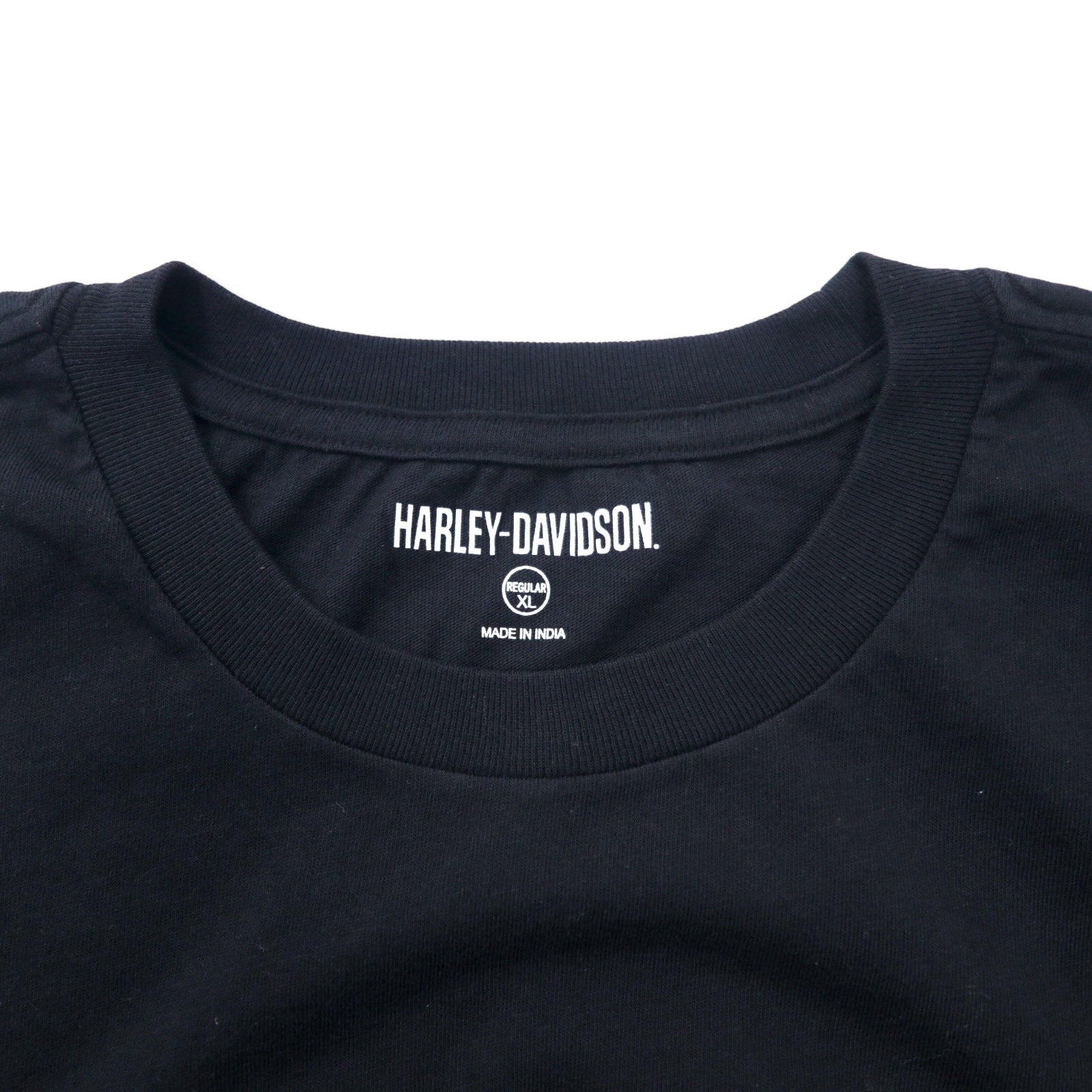 HARLEY DAVIDSON ロゴプリント Tシャツ XL ブラック コットン TEE-KNIT 96101-21VM 未使用品