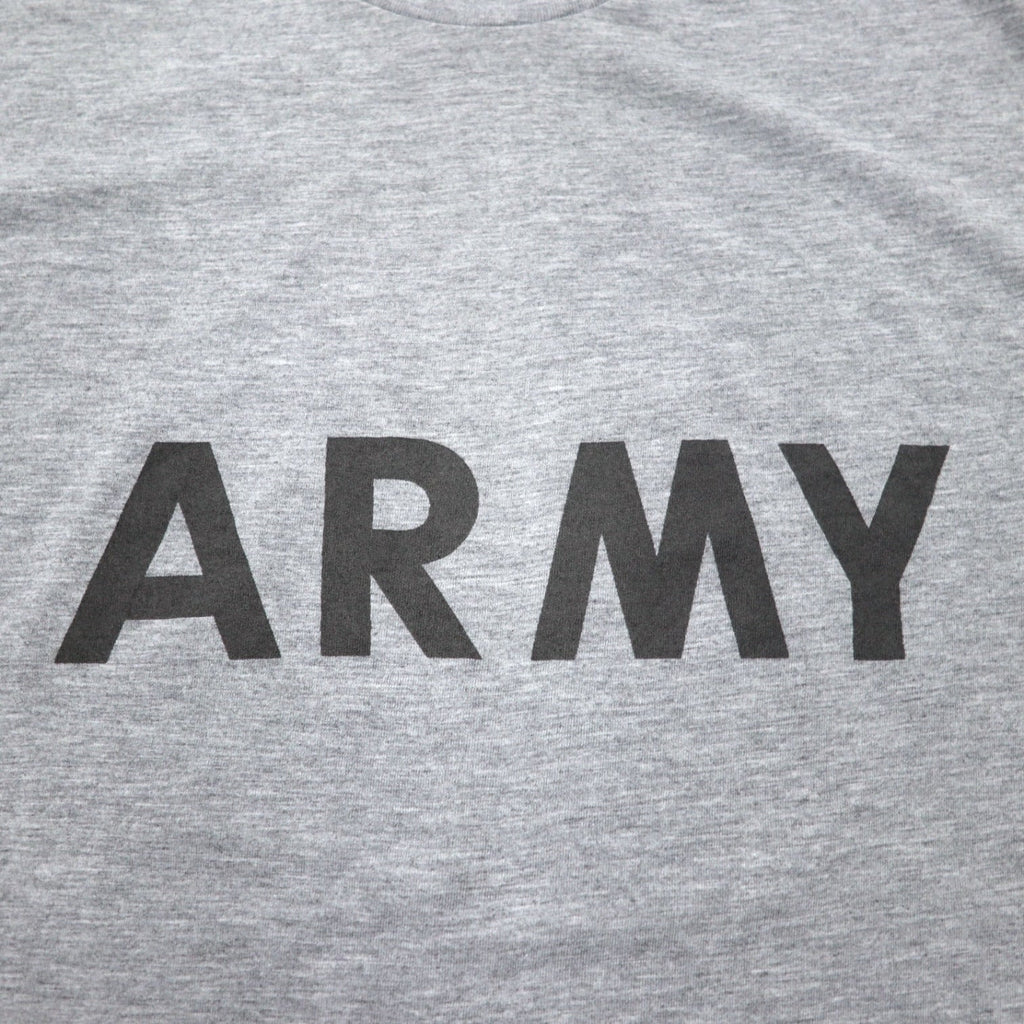 US ARMY 米軍 IPFU トレーニング Tシャツ ロンT XL グレー ポリエステル ミリタリー 8415-01-465-7366
