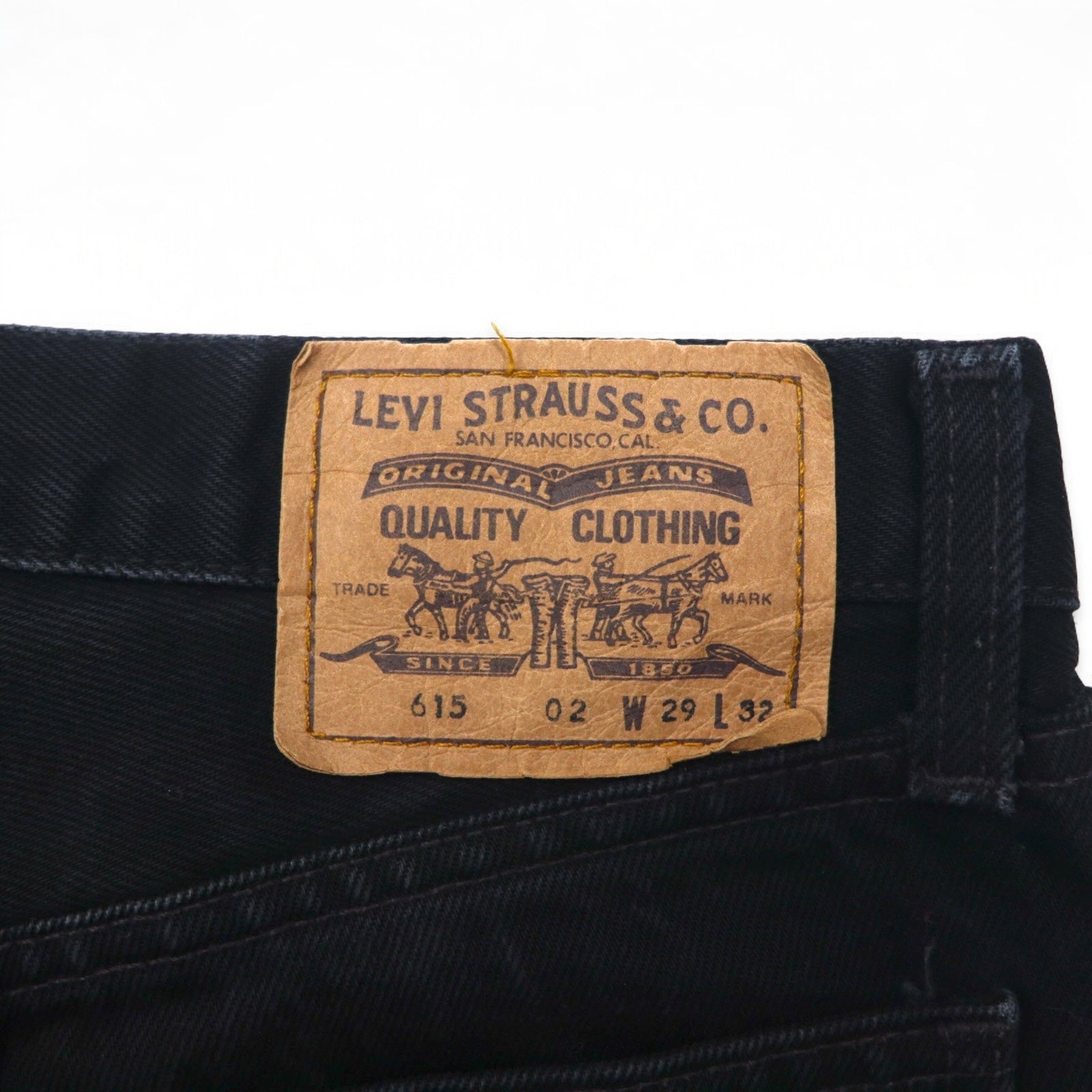 Levi's Euro Levis 615 Black Jeans M Chiusura a cerniera 615-0285