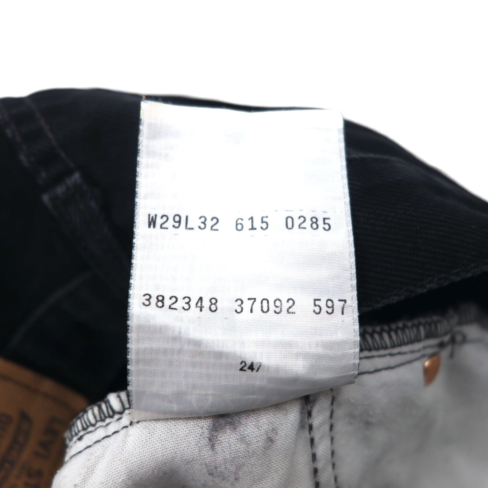 Levi's Euro Levis 615 Black Jeans M Chiusura a cerniera 615-0285