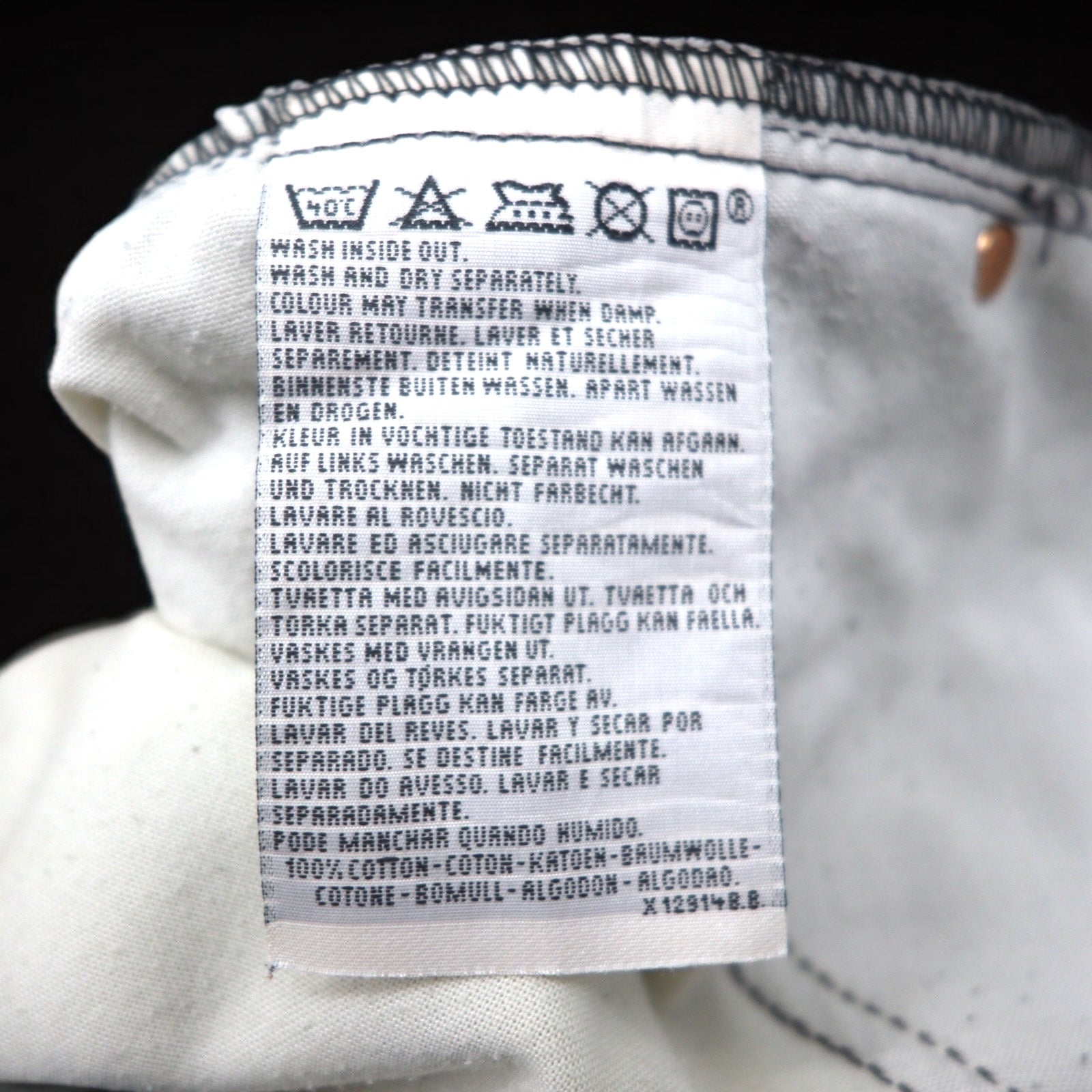 Levi's Euro Levis 615 Black Jeans M Chiusura a cerniera 615-0285