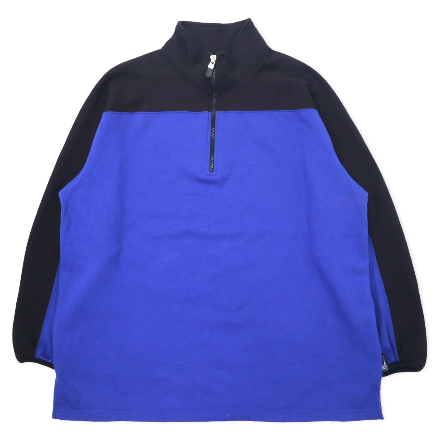Felpa con zip a metà JC PENNEY anni '90 USA Olimpiadi, XL, blu, bicolore, cotone, poliestere, felpata, oversize