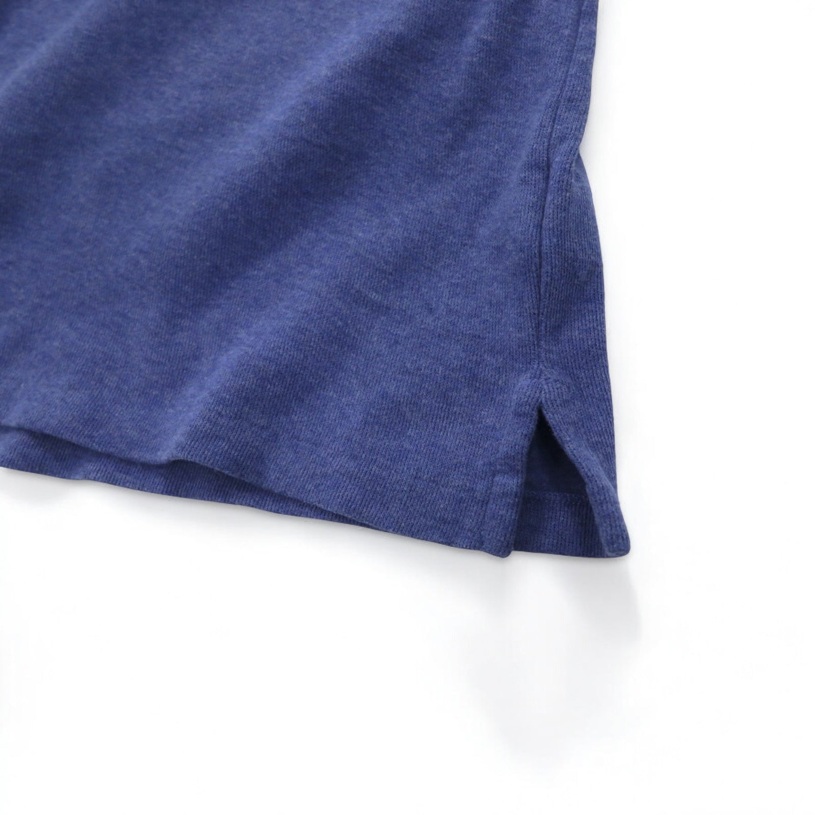 POLO RALPH LAUREN felpa con mezza zip 2XL blu ESTATE RIB ricamo pony piccolo