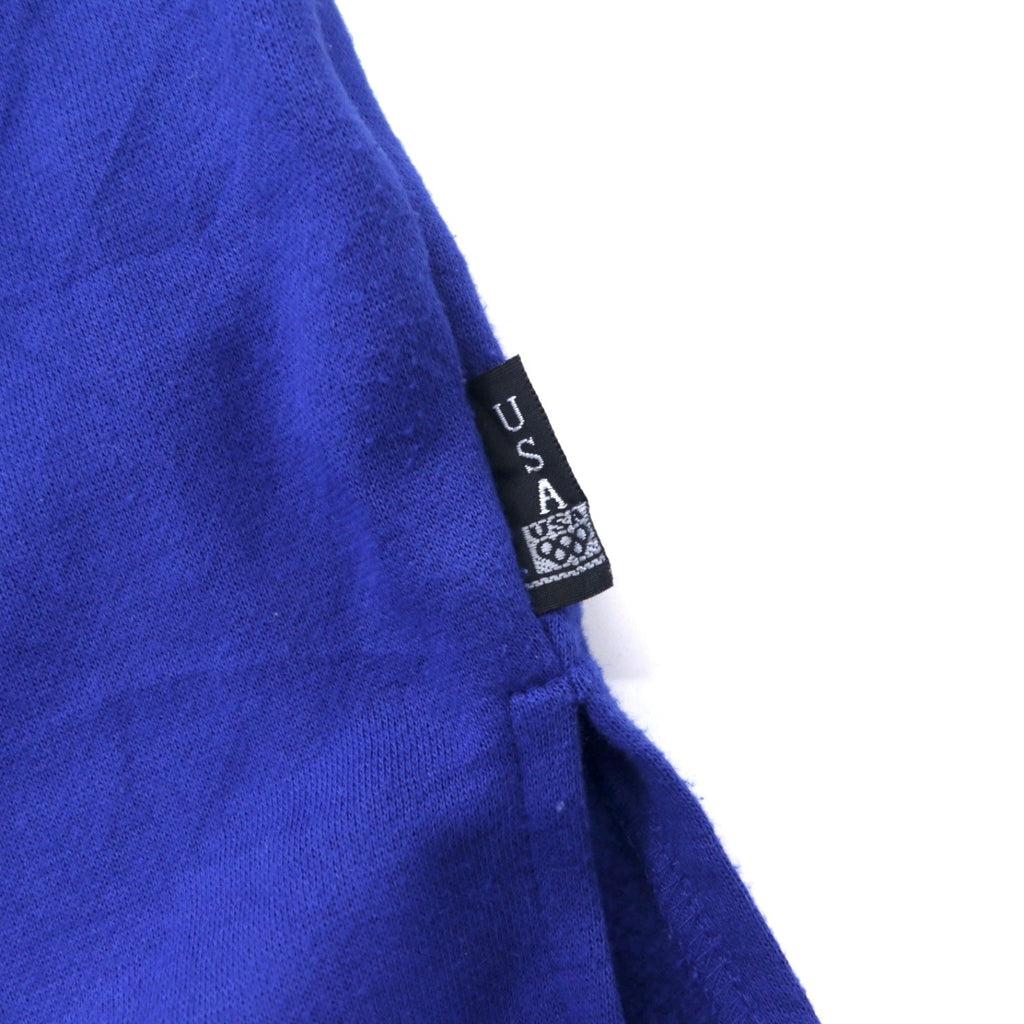 Felpa con zip a metà JC PENNEY anni '90 USA Olimpiadi, XL, blu, bicolore, cotone, poliestere, felpata, oversize