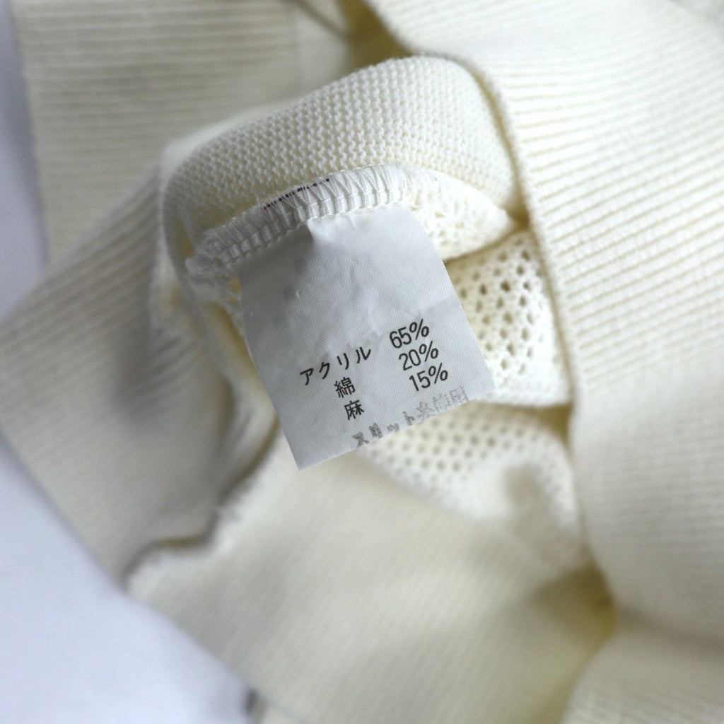 Vintage 90s Japan Made Street Sweater LESHURON SPORTS UOMO 刺繍 ニット セーター XL ホワイト
