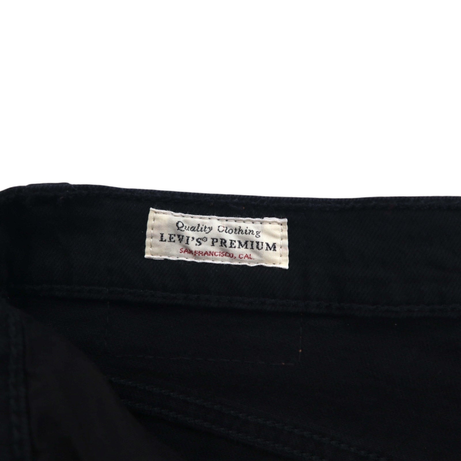 LEVI'S PREMIUM Made in Turchia Jeans in denim a vita alta alla caviglia 30 Nero Cotone Big E RIBCAGE STRAIGHT ANKLE BLACK HEART 72693-0012