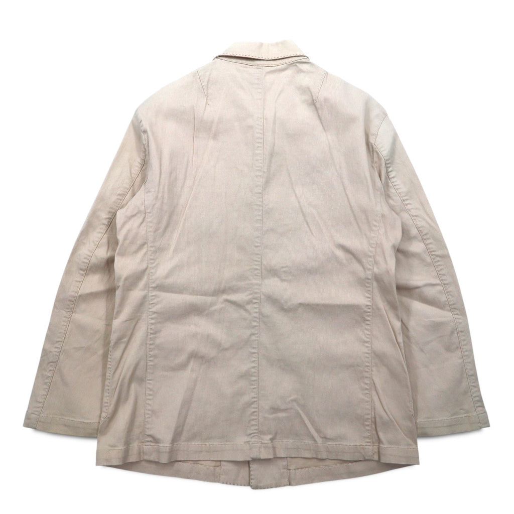 CHAPS RALPH LAUREN anni '90 Salopette in twill di cotone M Beige Elasticizzato
