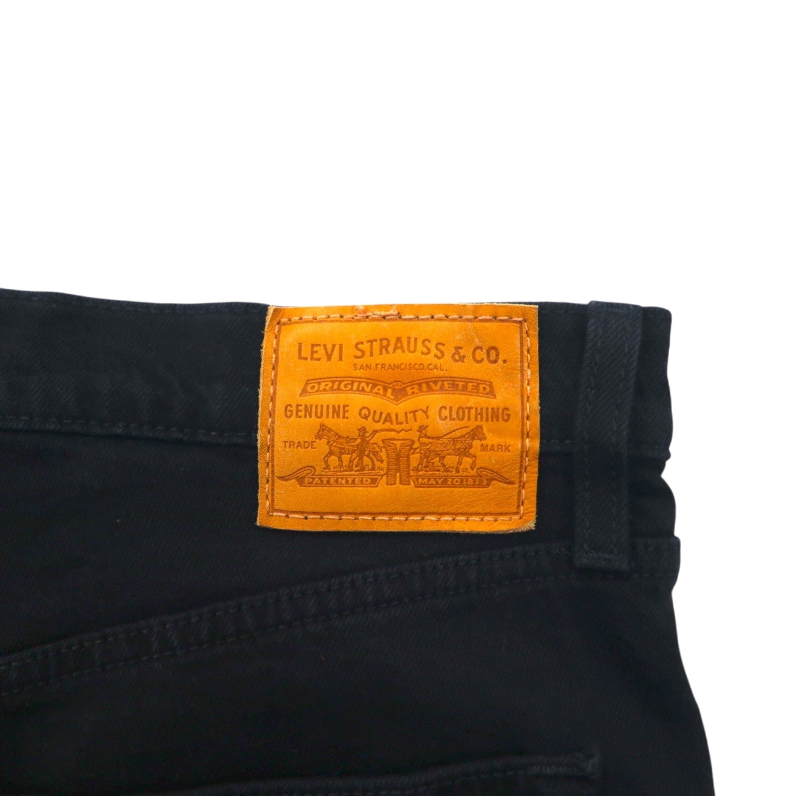 LEVI'S PREMIUM Made in Turchia Jeans in denim a vita alta alla caviglia 30 Nero Cotone Big E RIBCAGE STRAIGHT ANKLE BLACK HEART 72693-0012