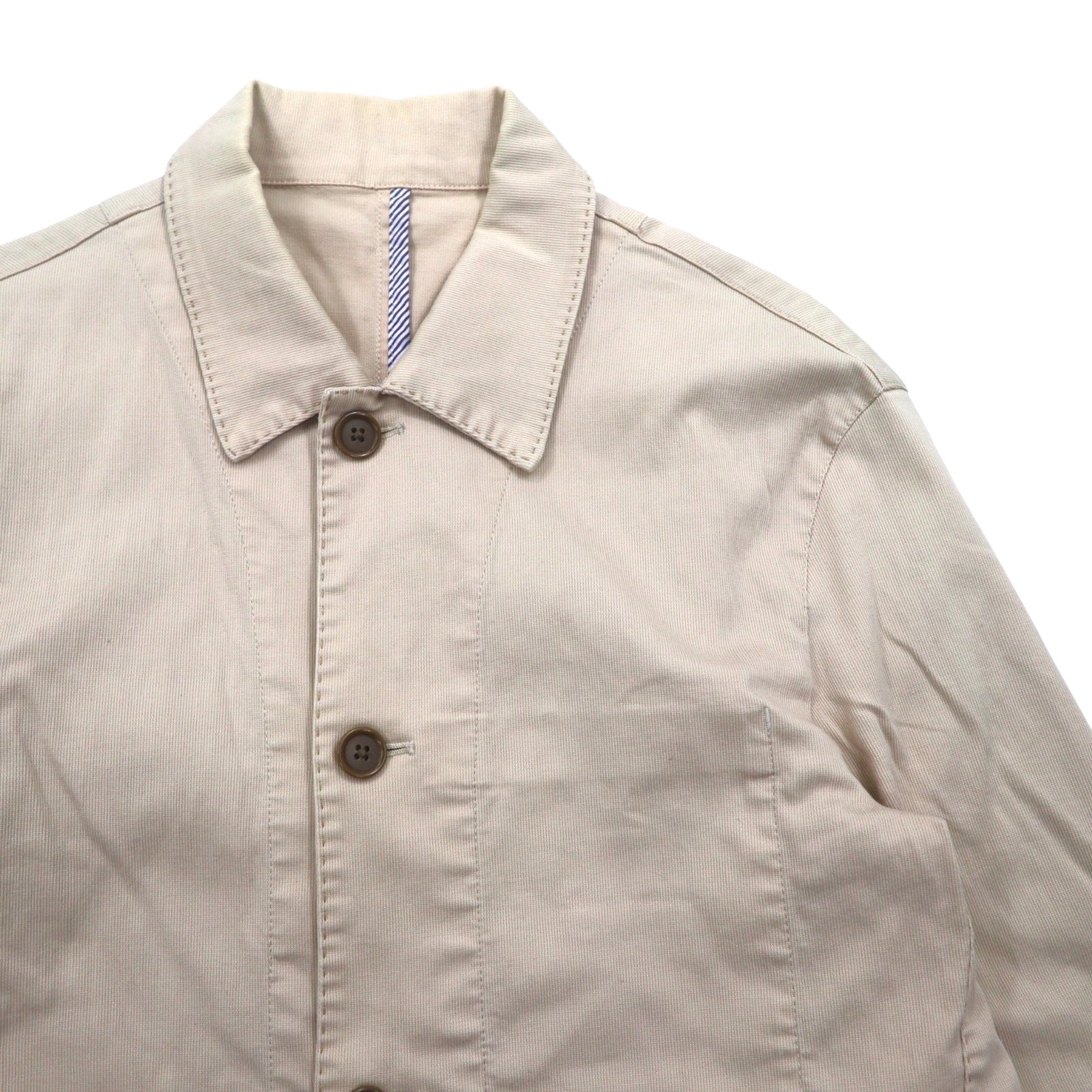 CHAPS RALPH LAUREN anni '90 Salopette in twill di cotone M Beige Elasticizzato