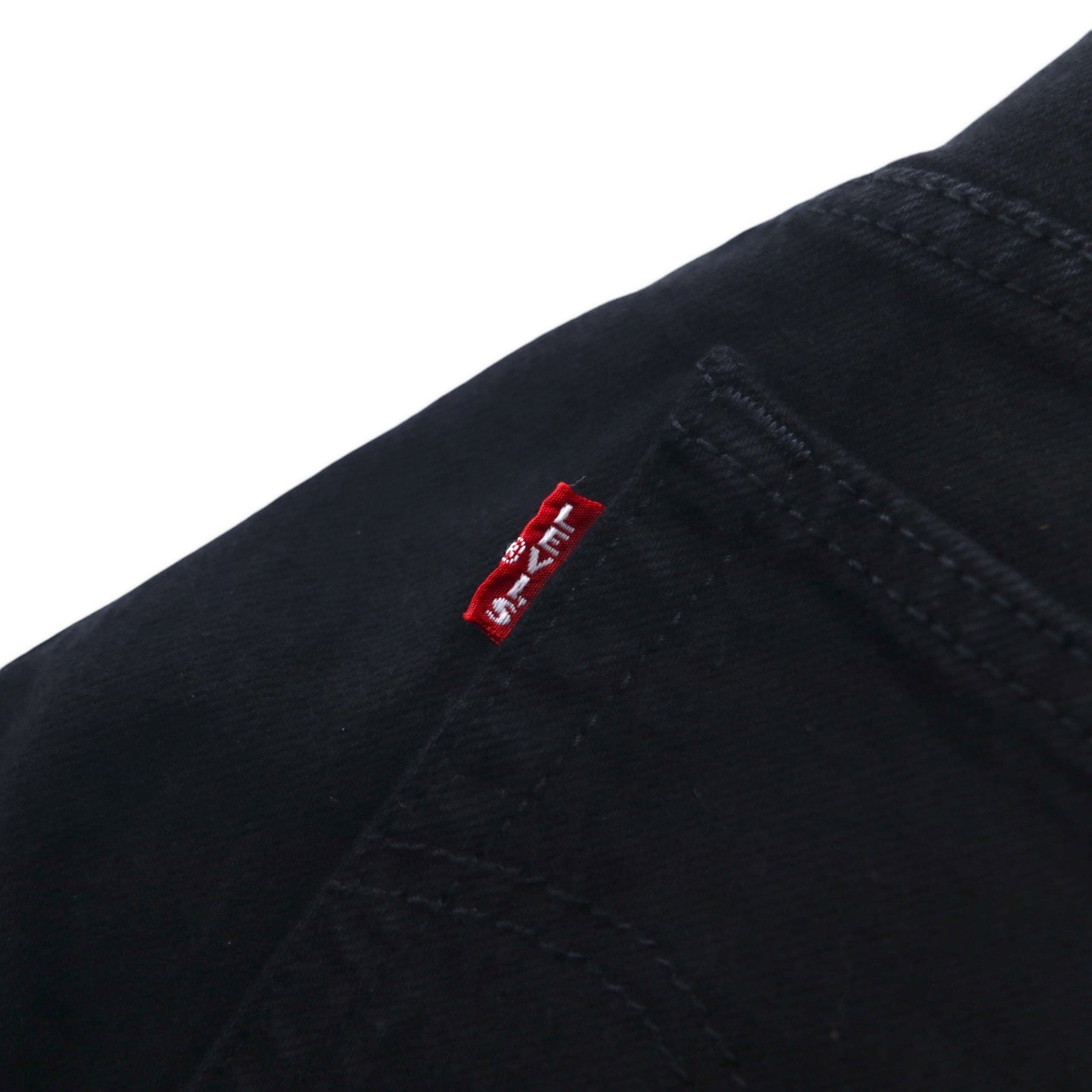 LEVI'S PREMIUM Made in Turchia Jeans in denim a vita alta alla caviglia 30 Nero Cotone Big E RIBCAGE STRAIGHT ANKLE BLACK HEART 72693-0012