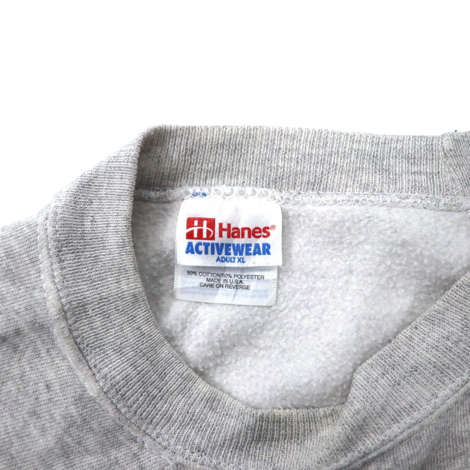 Hanes USA Made Anni '90 ACTIVEWEAR Felpa con stampa football XL Grigio Cotone IRON WOOD EAGLES