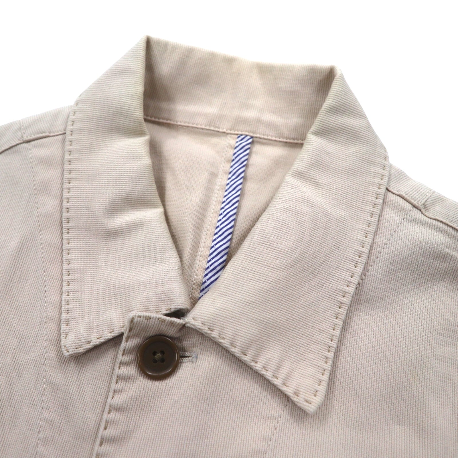 CHAPS RALPH LAUREN anni '90 Salopette in twill di cotone M Beige Elasticizzato