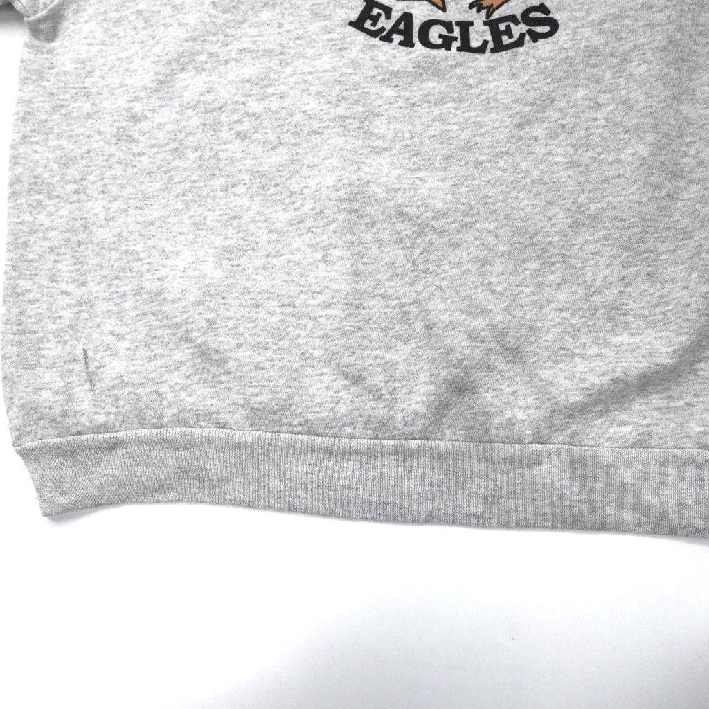 Hanes USA Made Anni '90 ACTIVEWEAR Felpa con stampa football XL Grigio Cotone IRON WOOD EAGLES