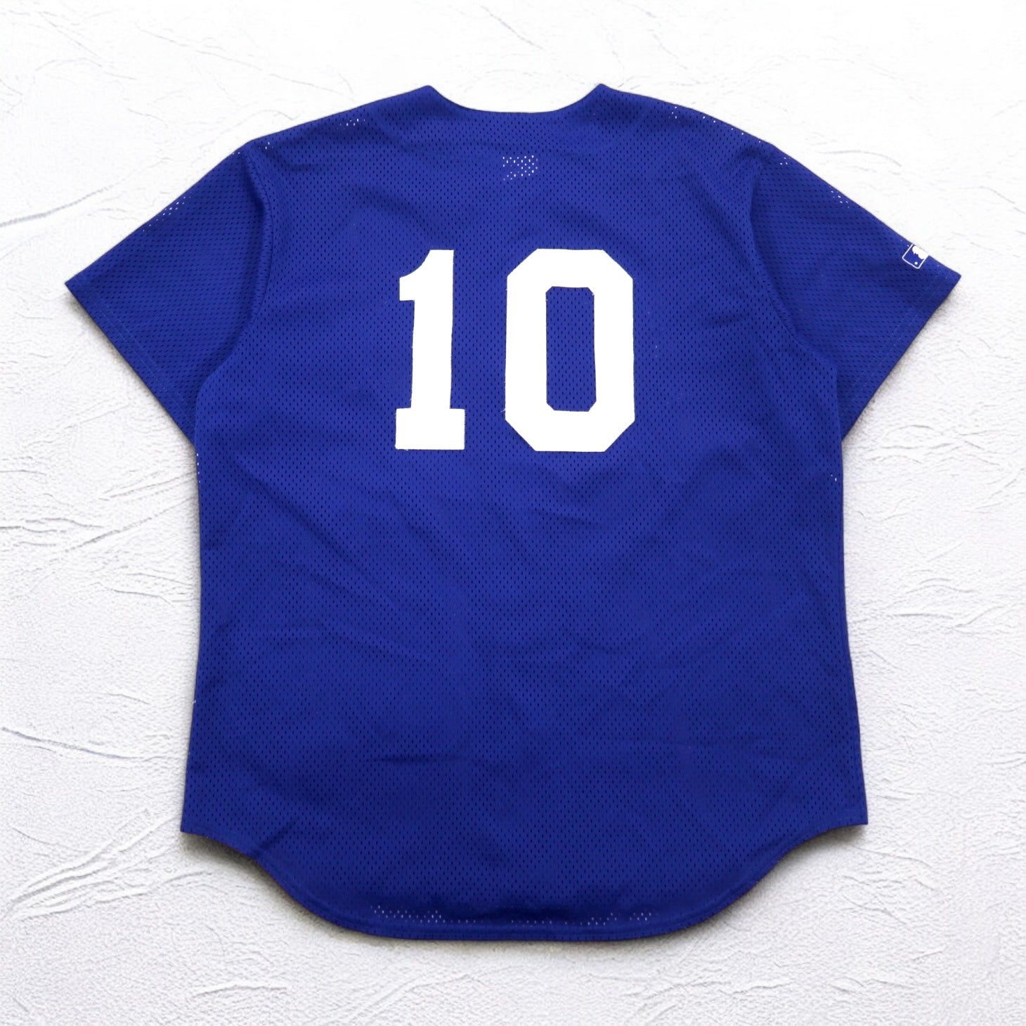 majestic anni '90, made in USA, maglia da baseball in rete, taglia L, blu, MLB Champions PUB, numerata