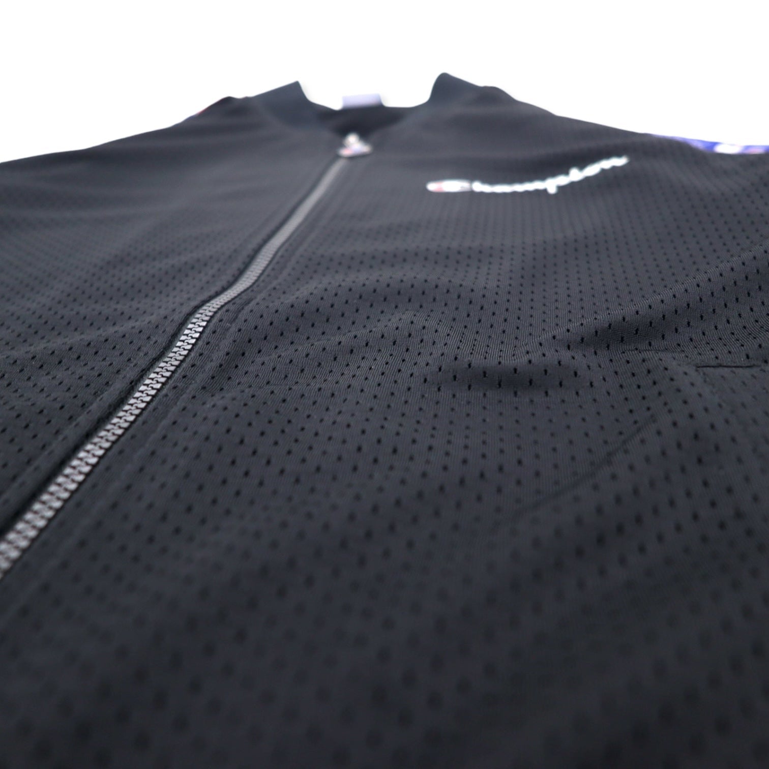 Champion Action Style Giacca con zip in rete Track Jacket M Nero Poliestere Logo in nastro ACTION STYLE MESH FULL ZIP JACKET C3-P603
