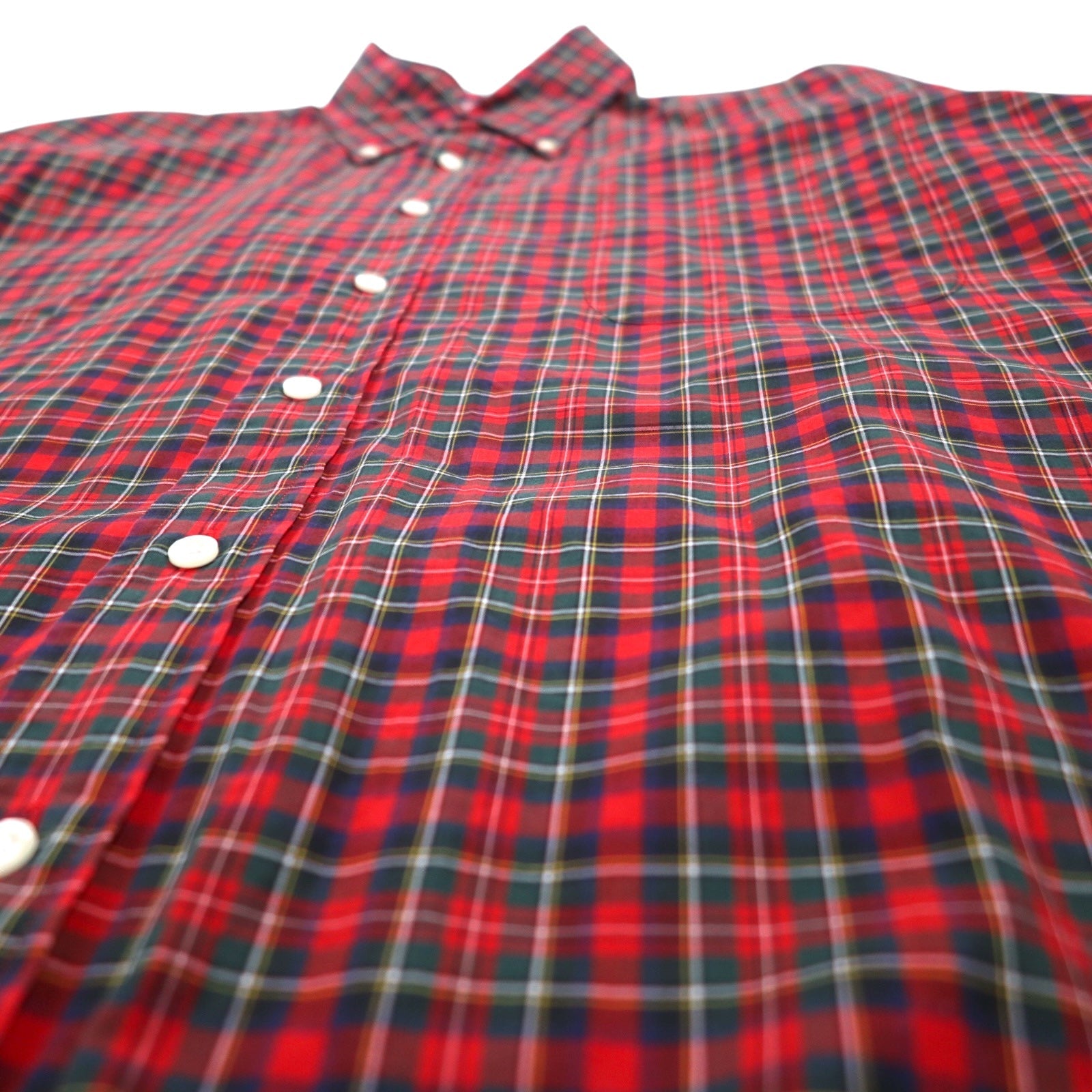 Brooks Brothers USA Camicia button-down in tartano XL rossa di cotone