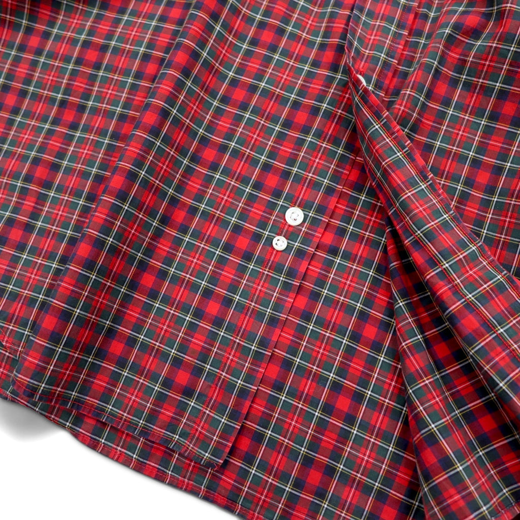 Brooks Brothers USA製 タータンチェック ボタンダウンシャツ XL レッド コットン