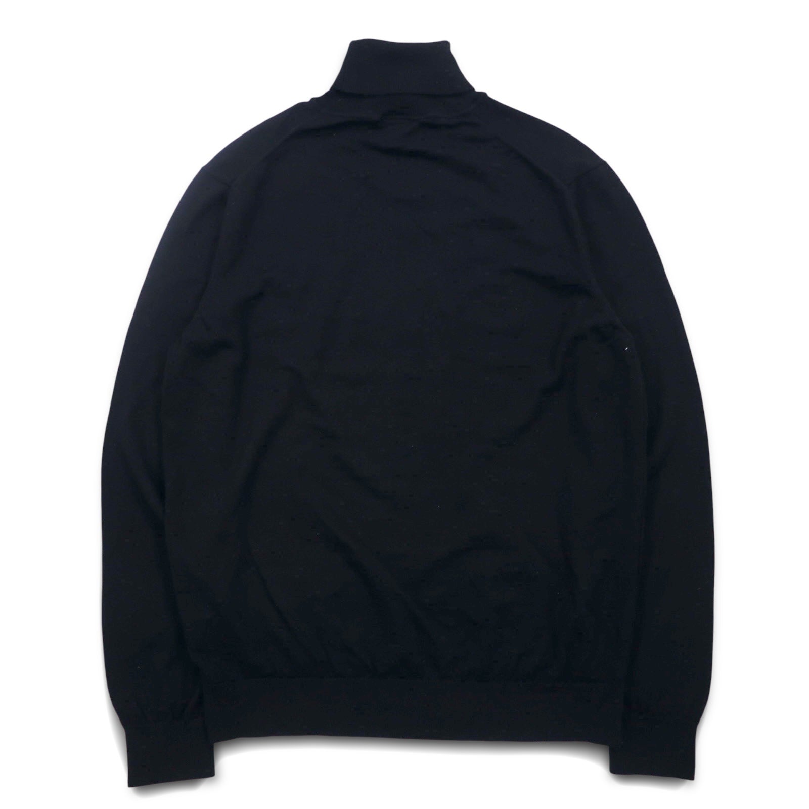 LACOSTE Maglione Collo Alto in Lana Merino XL Nero Pura Lana Logo Ricamato REGULAR FIT AH1959-00