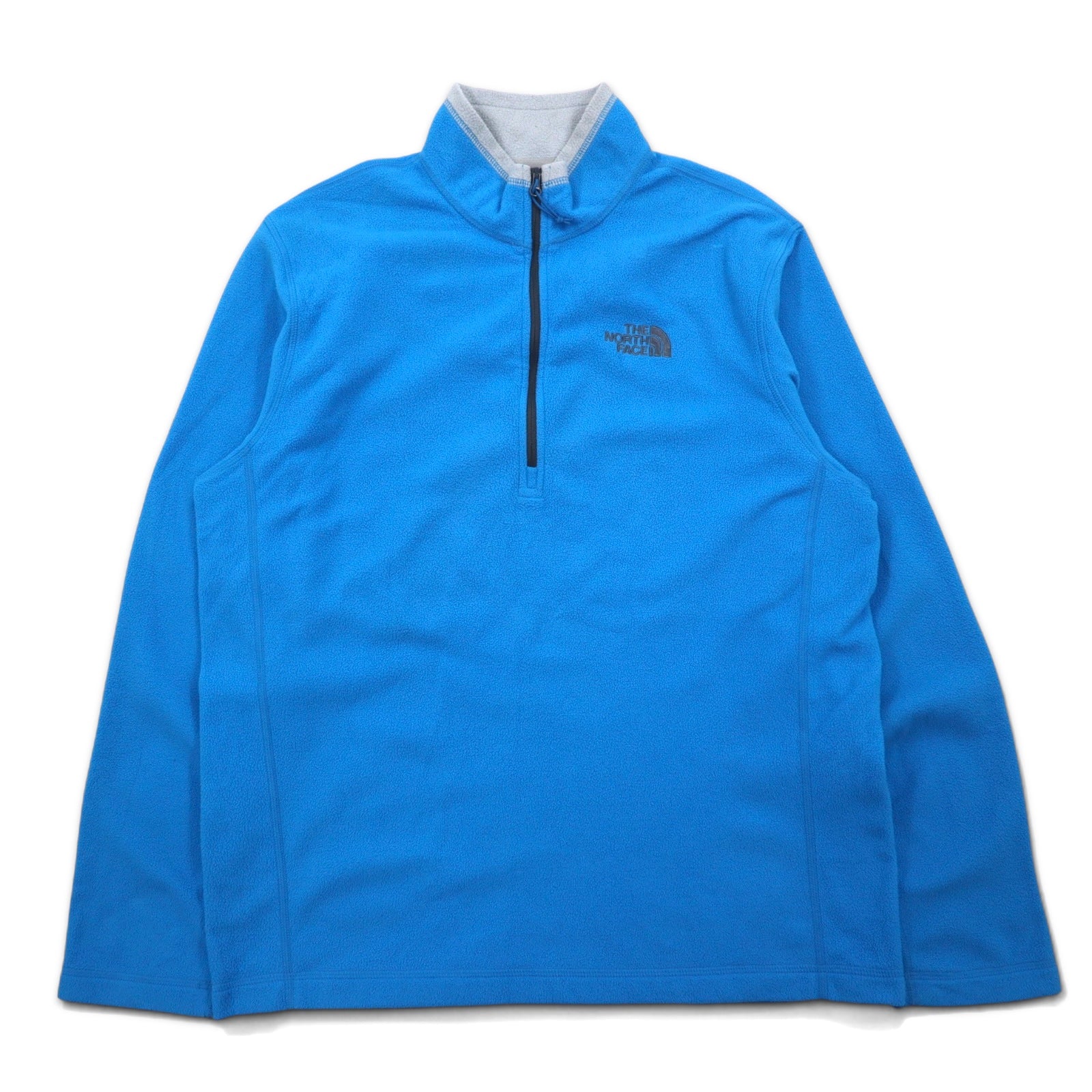 THE NORTH FACE Giacca in pile a mezza zip, taglia M, blu, poliestere, logo ricamato, taglia internazionale