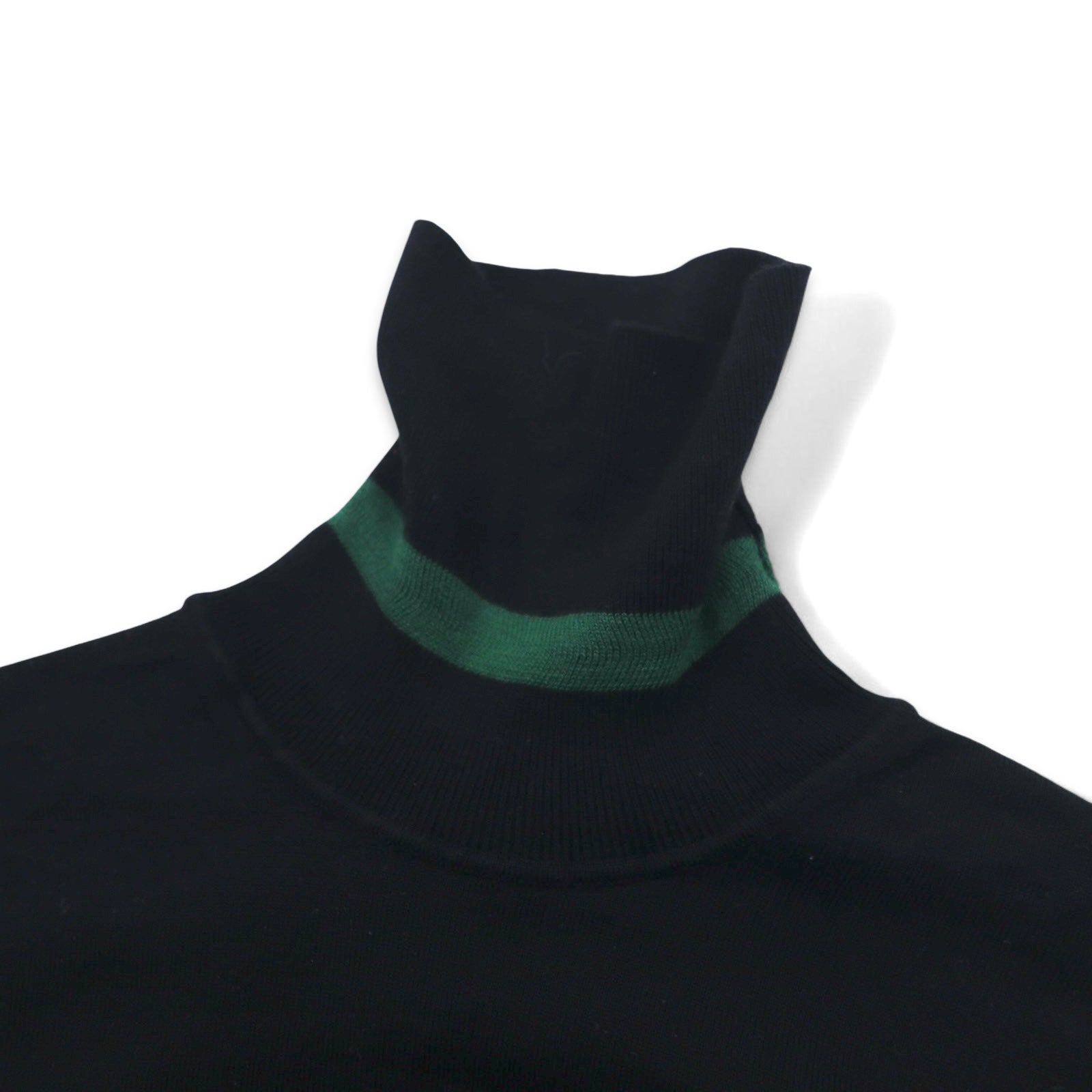 LACOSTE Maglione Collo Alto in Lana Merino XL Nero Pura Lana Logo Ricamato REGULAR FIT AH1959-00