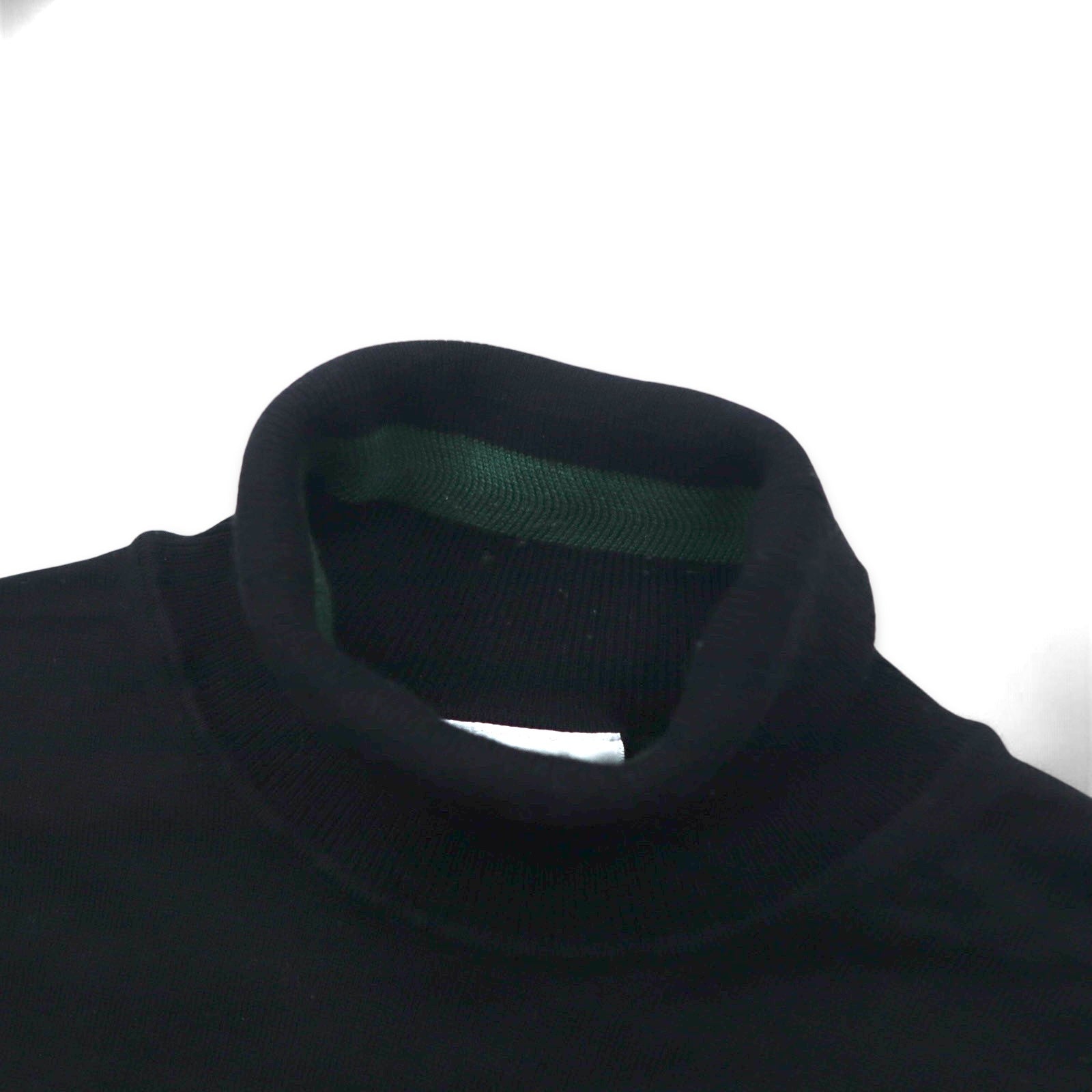LACOSTE Maglione Collo Alto in Lana Merino XL Nero Pura Lana Logo Ricamato REGULAR FIT AH1959-00