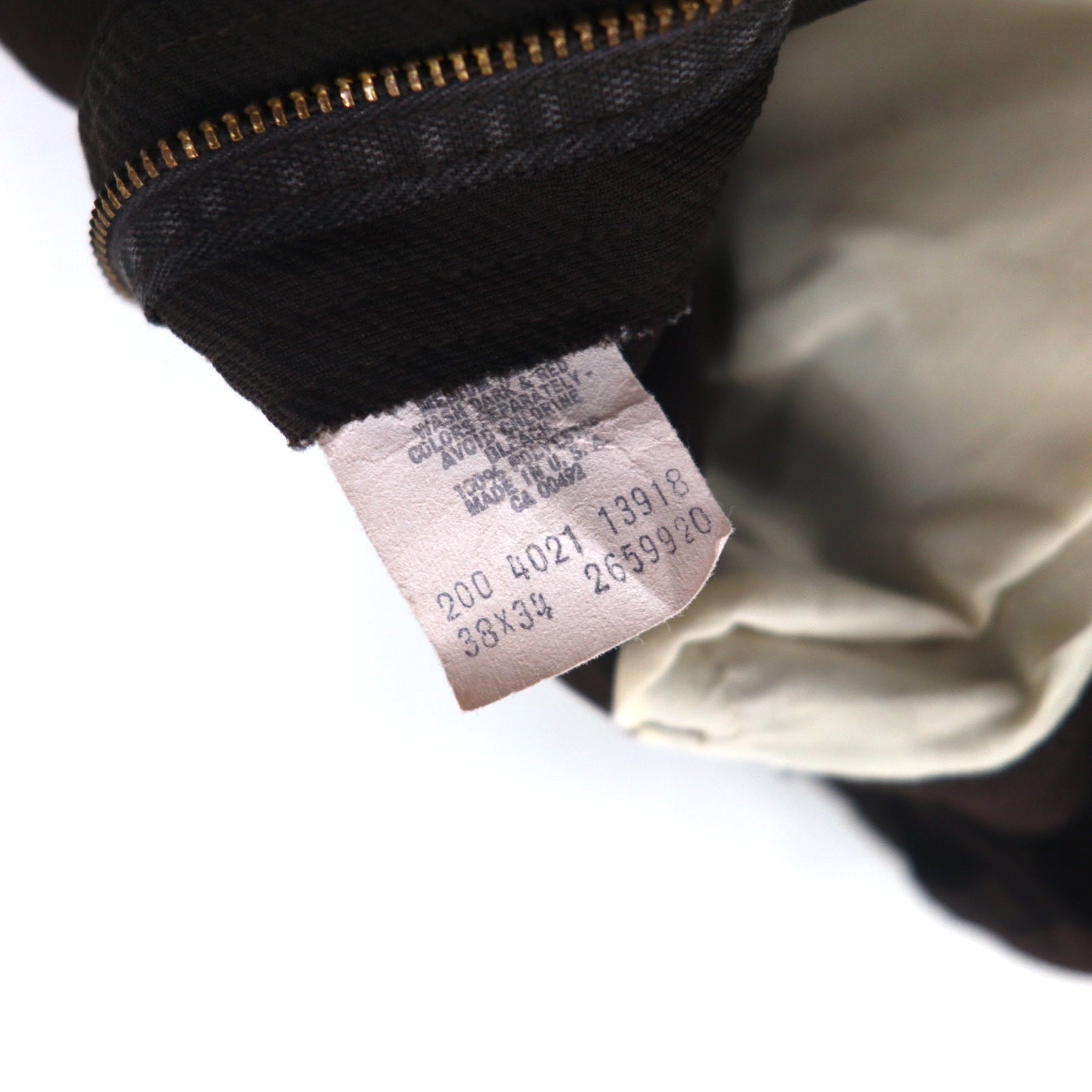 Lee anni '70 USA pantaloni svasati bootcut L marroni cerniera 42TALON poliestere