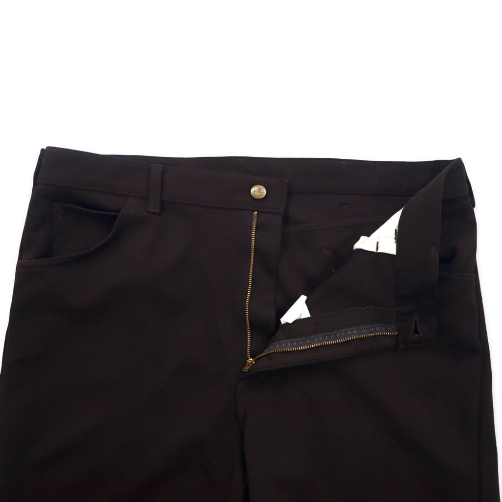 Lee anni '70 USA pantaloni svasati bootcut L marroni cerniera 42TALON poliestere