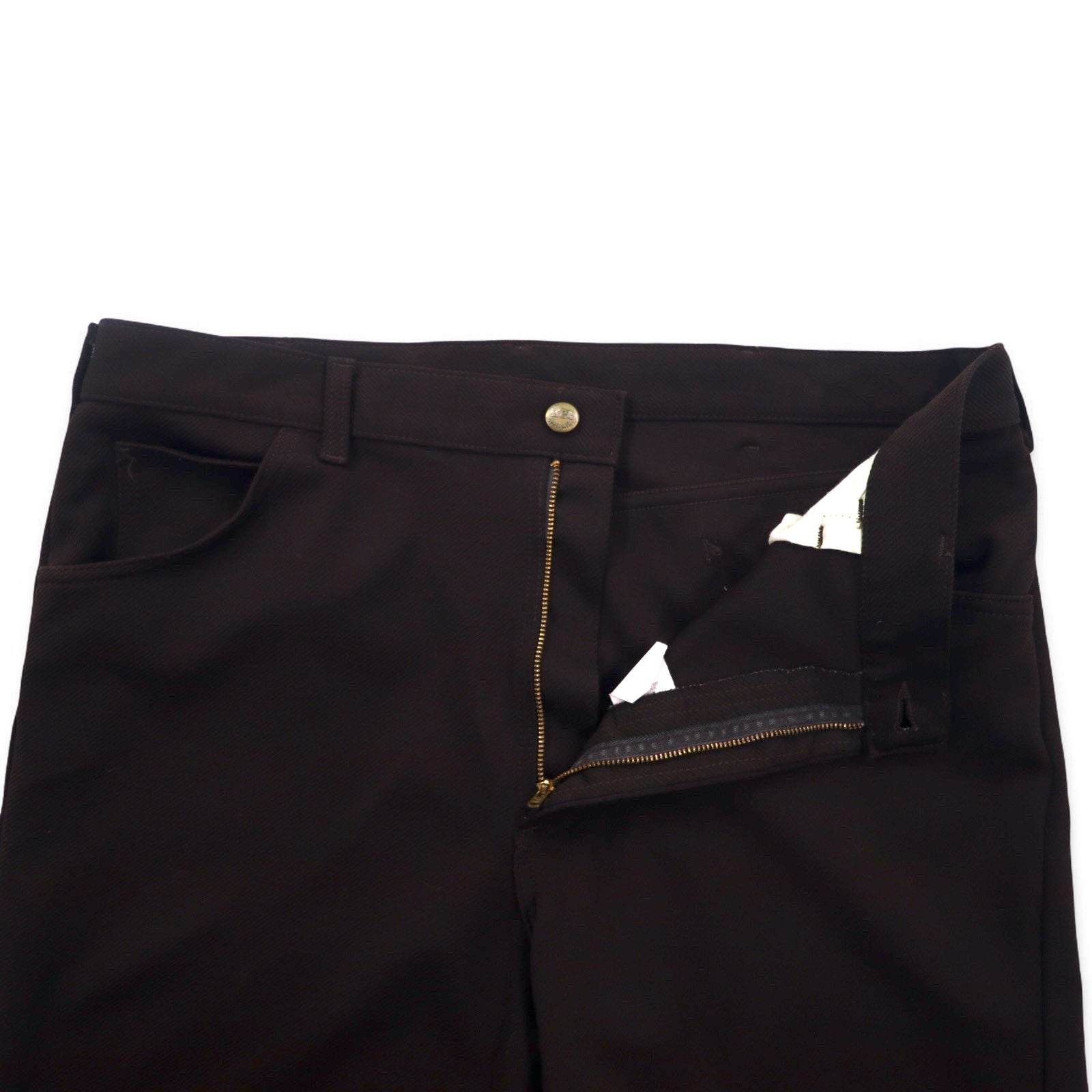 Lee anni '70 USA pantaloni svasati bootcut L marroni cerniera 42TALON poliestere