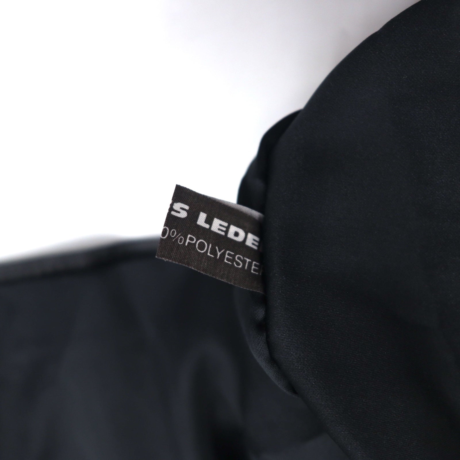Gilet da caccia vintage in pelle, taglia L, nero, con cerniera lampo