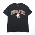 T-shirt Champion stampa College, taglia XL, nera, in cotone, FLORIDA STATE, logo ad arco