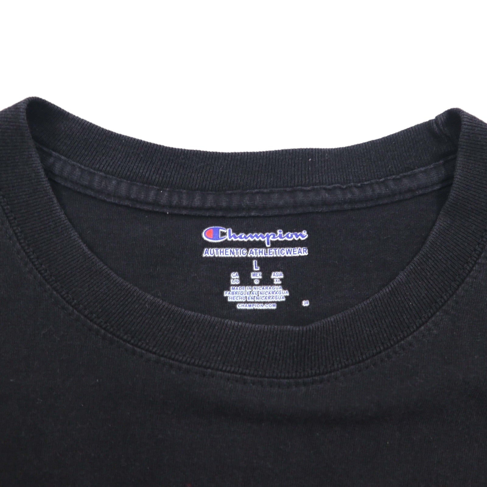 T-shirt Champion stampa College, taglia XL, nera, in cotone, FLORIDA STATE, logo ad arco