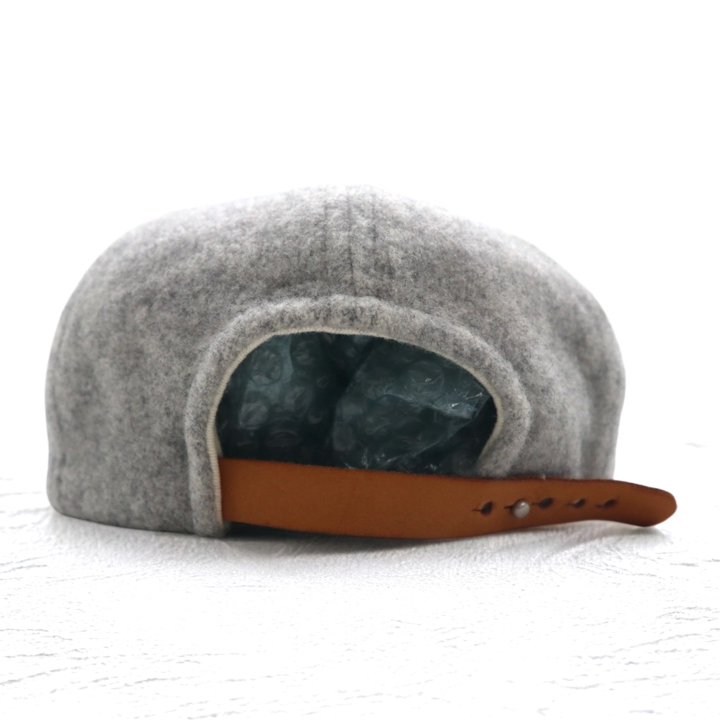 Hender Scheme キャップ 2 tone wool cap FREE グレー 豚革 レザー 日本製