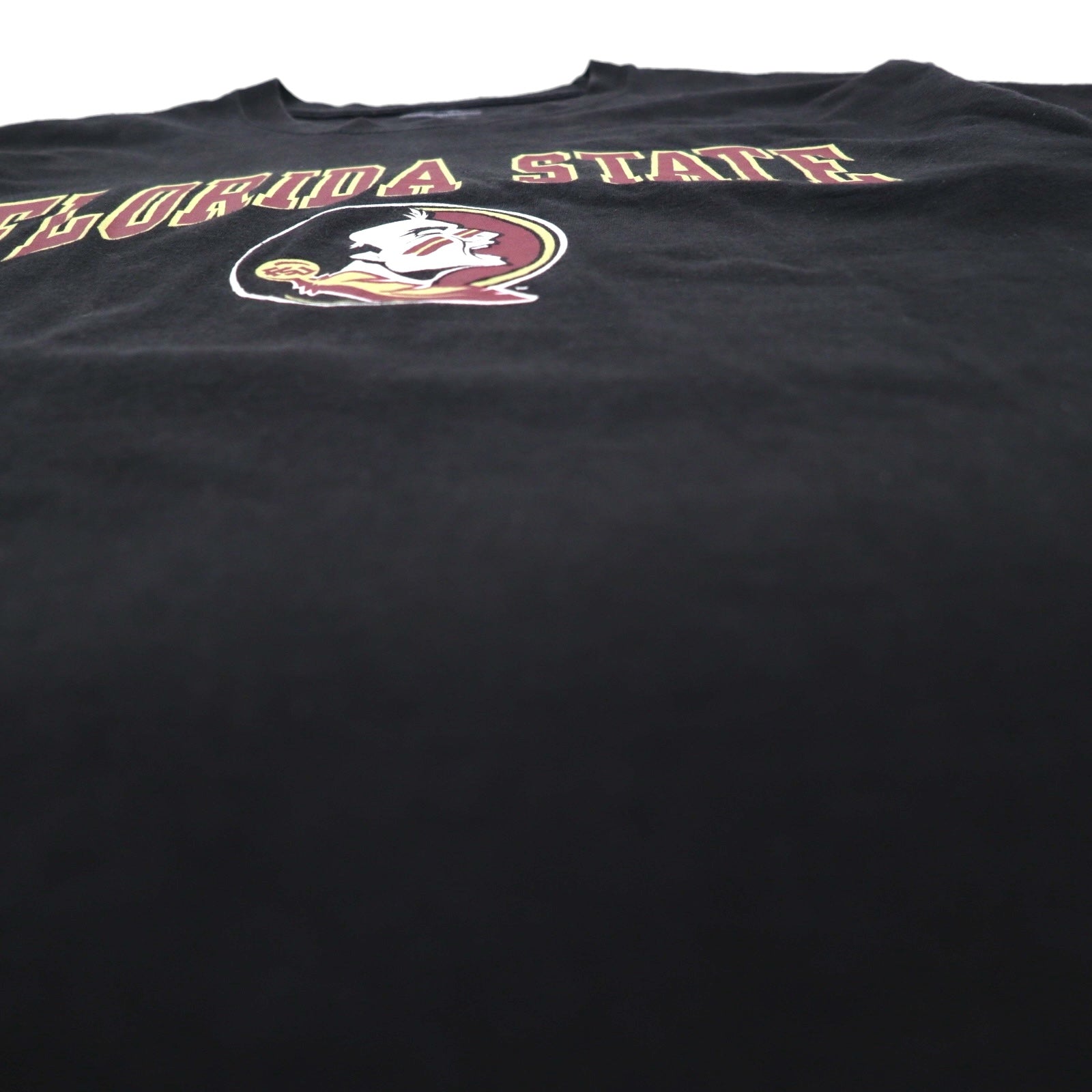T-shirt Champion stampa College, taglia XL, nera, in cotone, FLORIDA STATE, logo ad arco