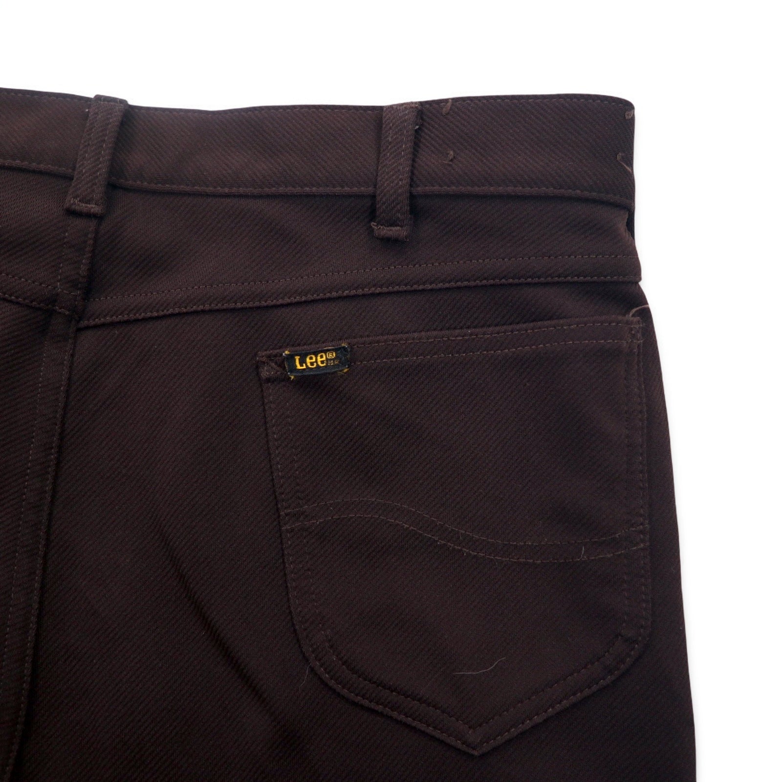 Lee anni '70 USA pantaloni svasati bootcut L marroni cerniera 42TALON poliestere