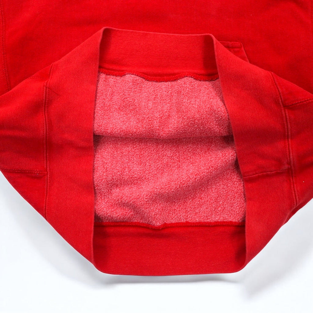 Anni '90 STEVE & BARRY'S felpa con cappuccio Reverse Weave, taglia L, rossa, college OHIO STATE, logo ad arco