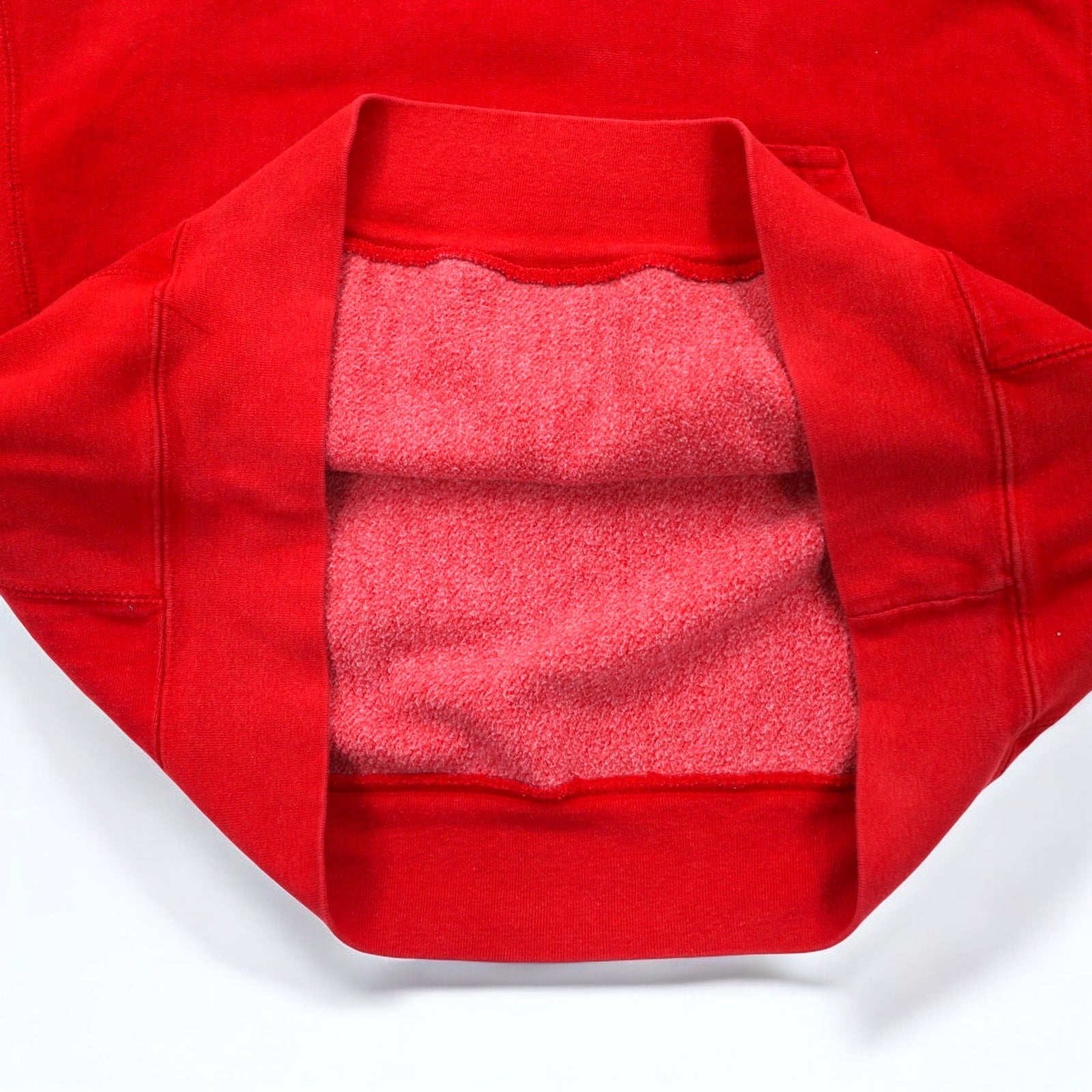 Anni '90 STEVE & BARRY'S felpa con cappuccio Reverse Weave, taglia L, rossa, college OHIO STATE, logo ad arco