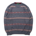 ARNOLD PALMER Anni '90 Maglione jacquard maglia nordic M grigio righe fantasia Made in Japan