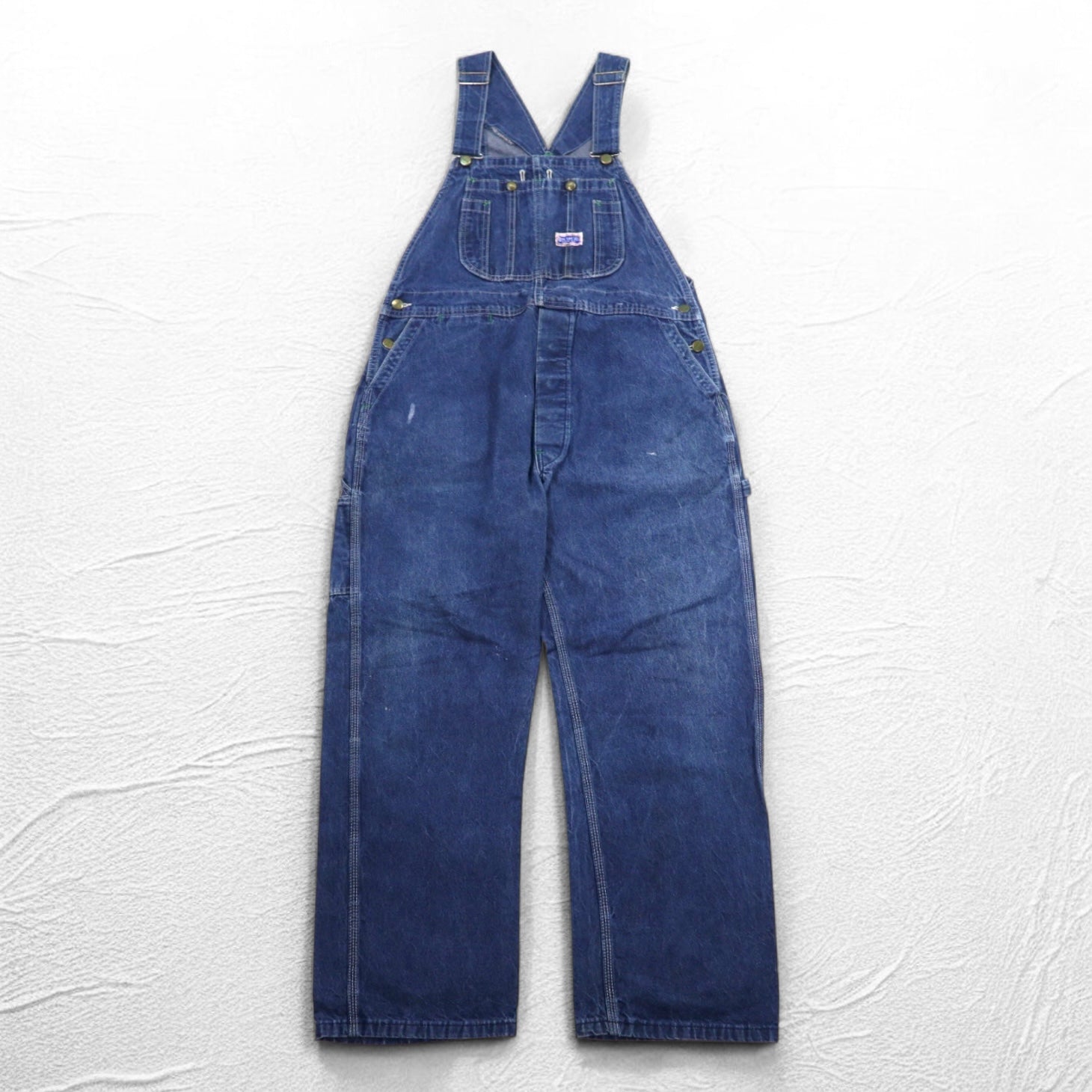 BIG SMITH anni '60, salopette di jeans Made in USA, taglia XL, indaco blu, bottoni a ciambella