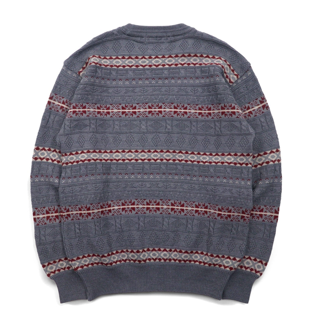 ARNOLD PALMER Anni '90 Maglione jacquard maglia nordic M grigio righe fantasia Made in Japan