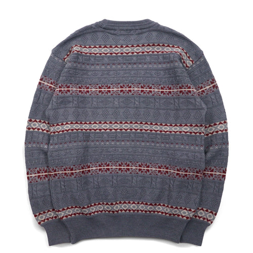 ARNOLD PALMER Anni '90 Maglione jacquard maglia nordic M grigio righe fantasia Made in Japan