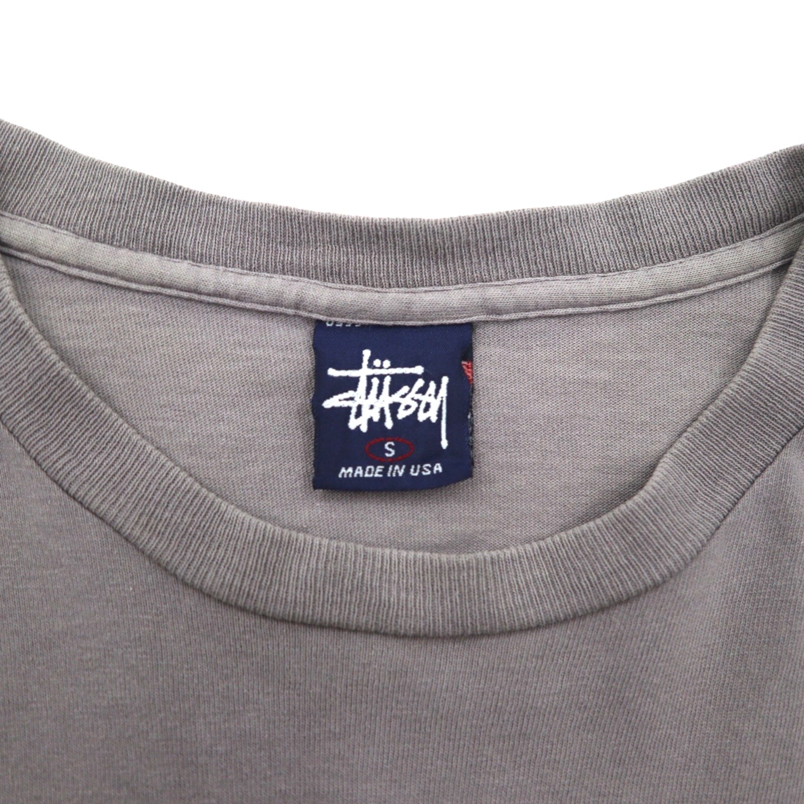 stussy 90年代 USA製 オールドステューシー シングルステッチ Tシャツ S グレー コットン 両面プリント