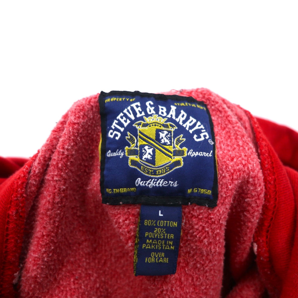 Anni '90 STEVE & BARRY'S felpa con cappuccio Reverse Weave, taglia L, rossa, college OHIO STATE, logo ad arco