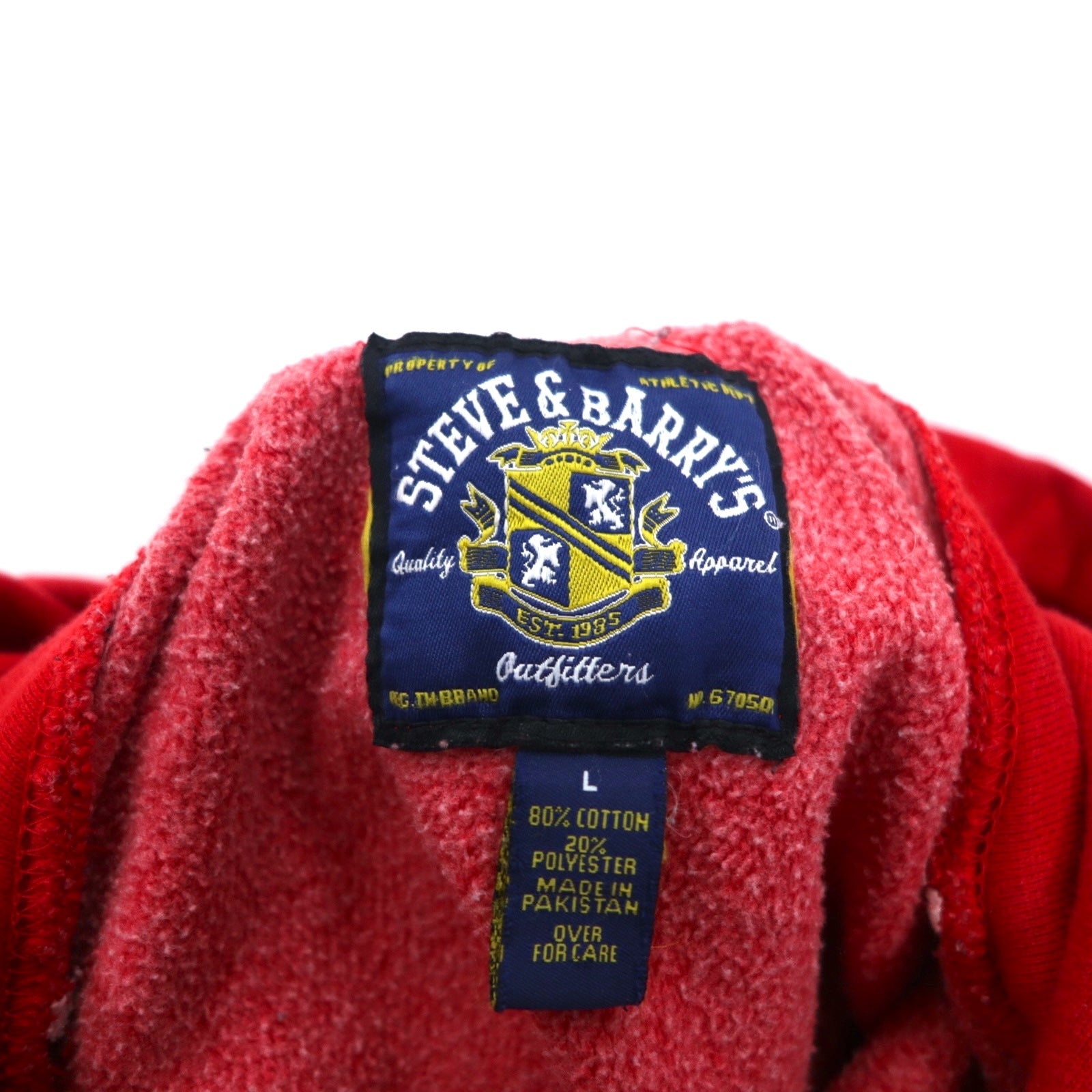 Anni '90 STEVE & BARRY'S felpa con cappuccio Reverse Weave, taglia L, rossa, college OHIO STATE, logo ad arco