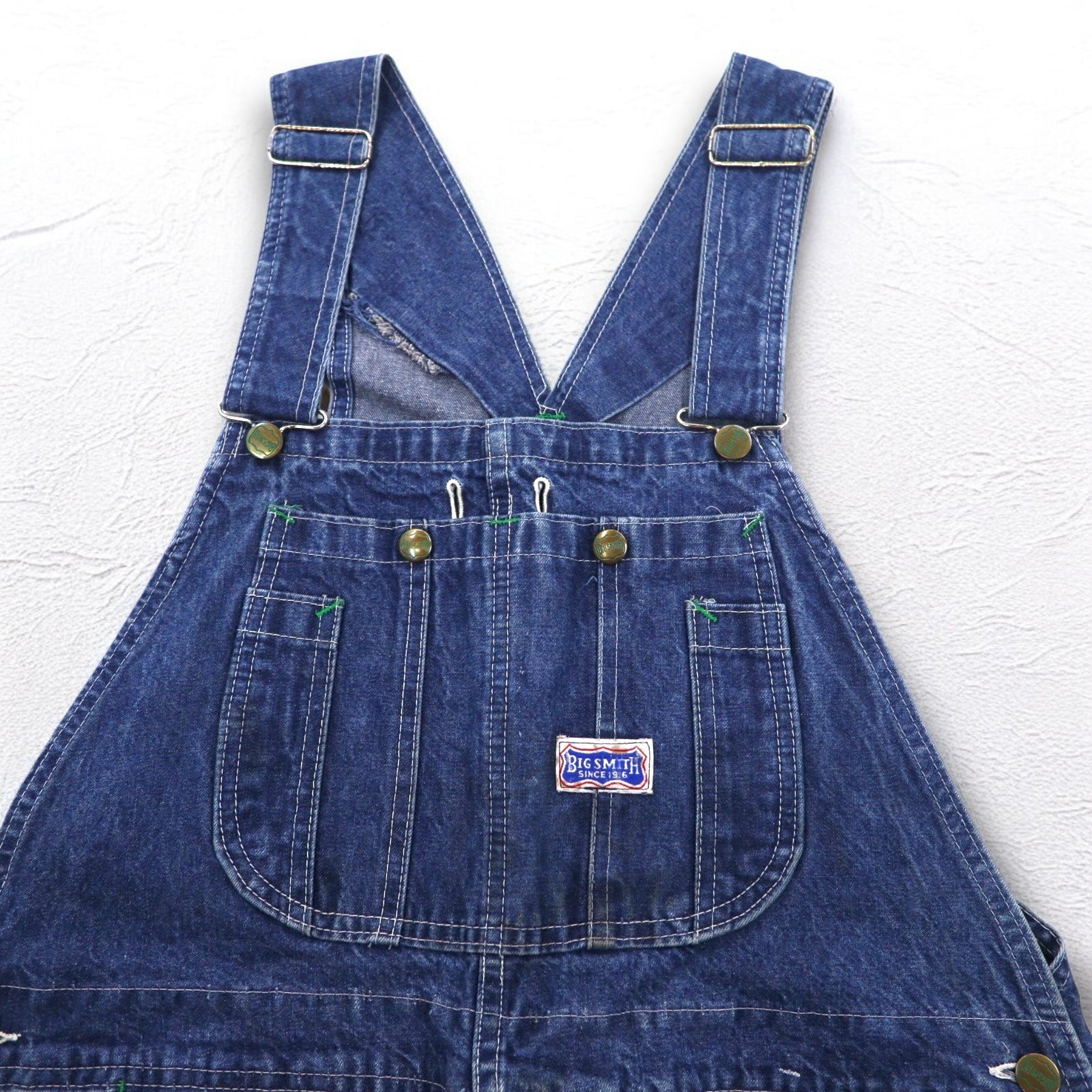 BIG SMITH anni '60, salopette di jeans Made in USA, taglia XL, indaco blu, bottoni a ciambella