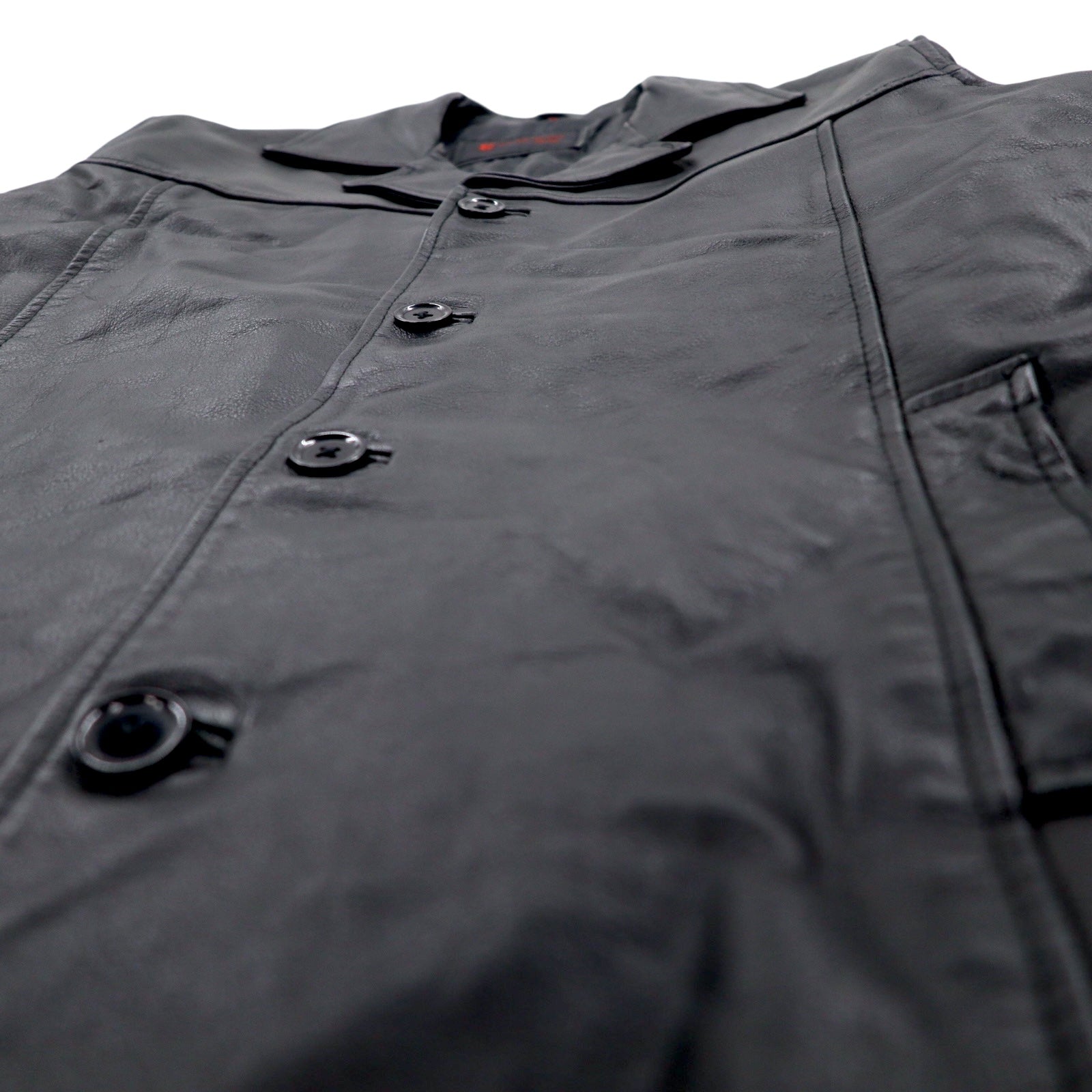 KCERO COMFORT Anni '90 Giacca in pelle Car Coat M Nero Pelle