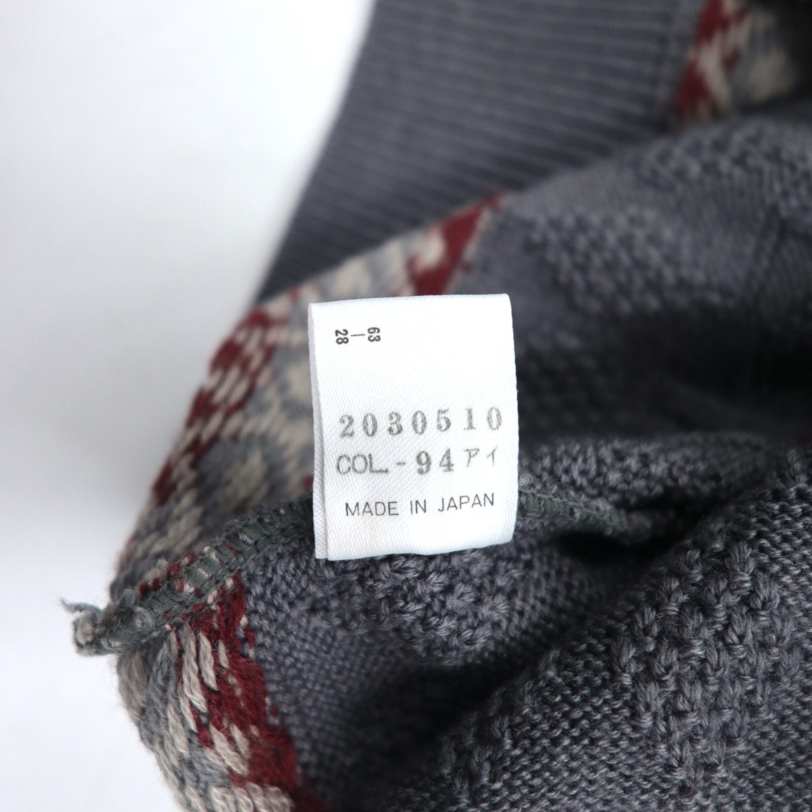 ARNOLD PALMER Anni '90 Maglione jacquard maglia nordic M grigio righe fantasia Made in Japan